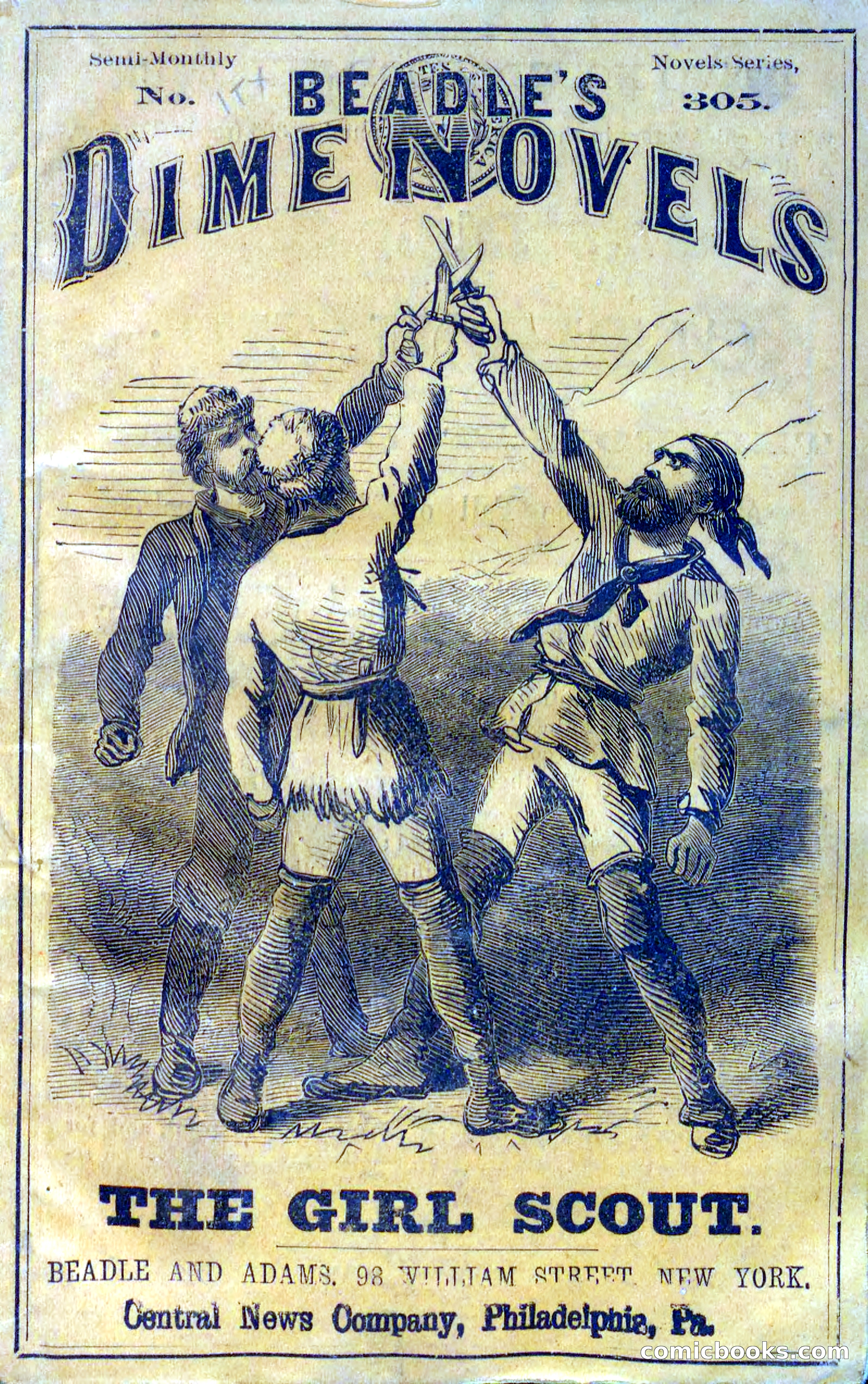 Beadle's Dime Novels No. 305: The Girl Scout — page 1 of 100
