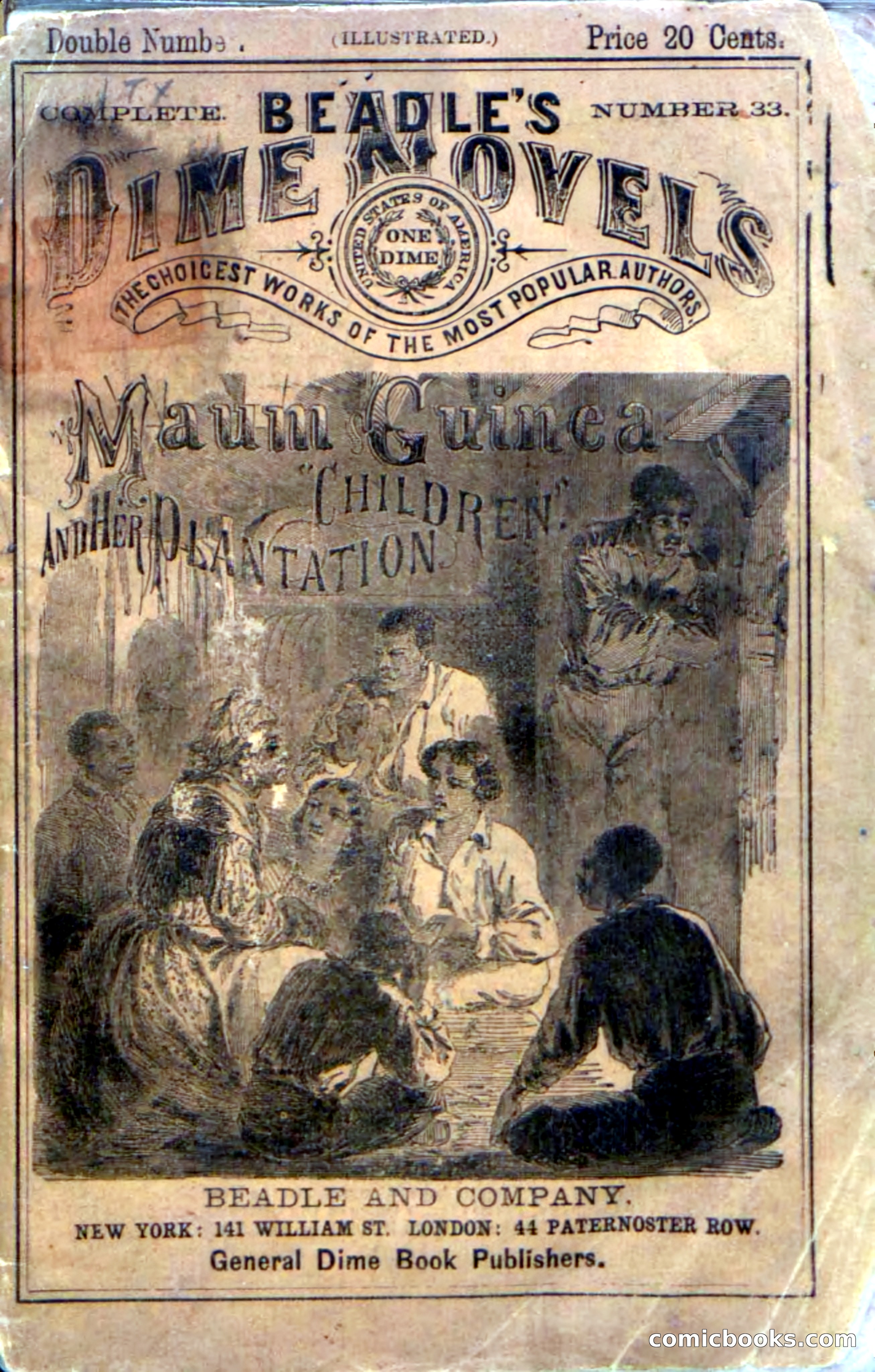 Beadle's Dime Novels No. 33: Maum Guinea and Her Plantation Children — page 1 of 228