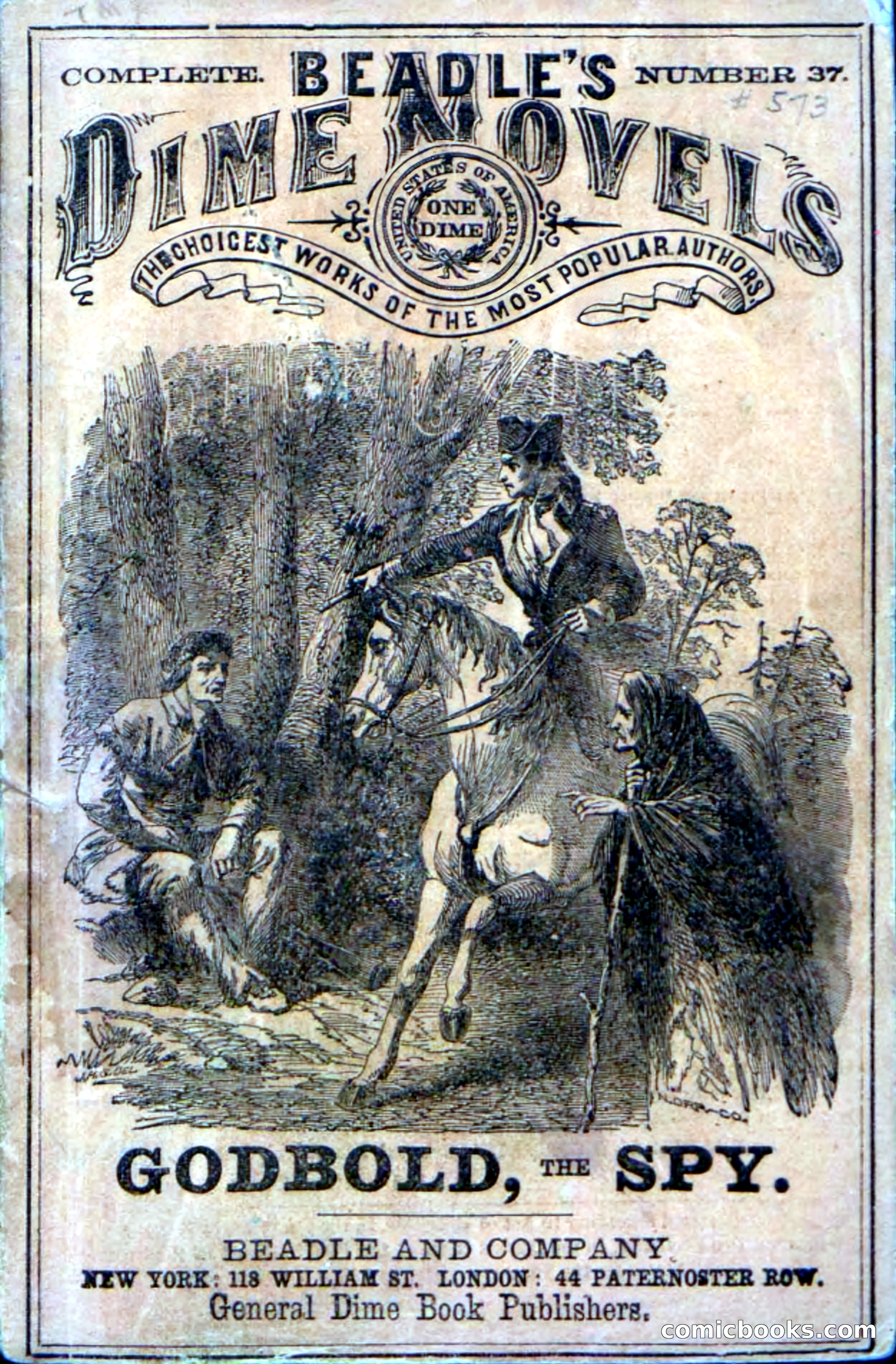Beadle's Dime Novels No. 37: Godbold, the Spy — page 1 of 130