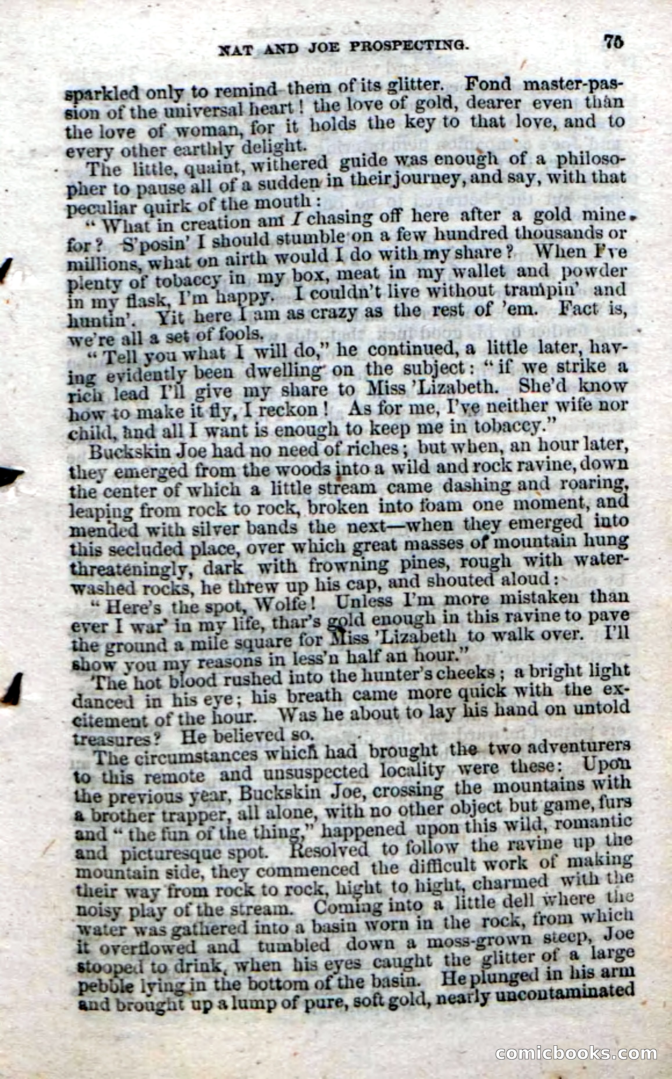 Beadle's Dime Novels No. 49: The Gold Hunters — page 73 of 100