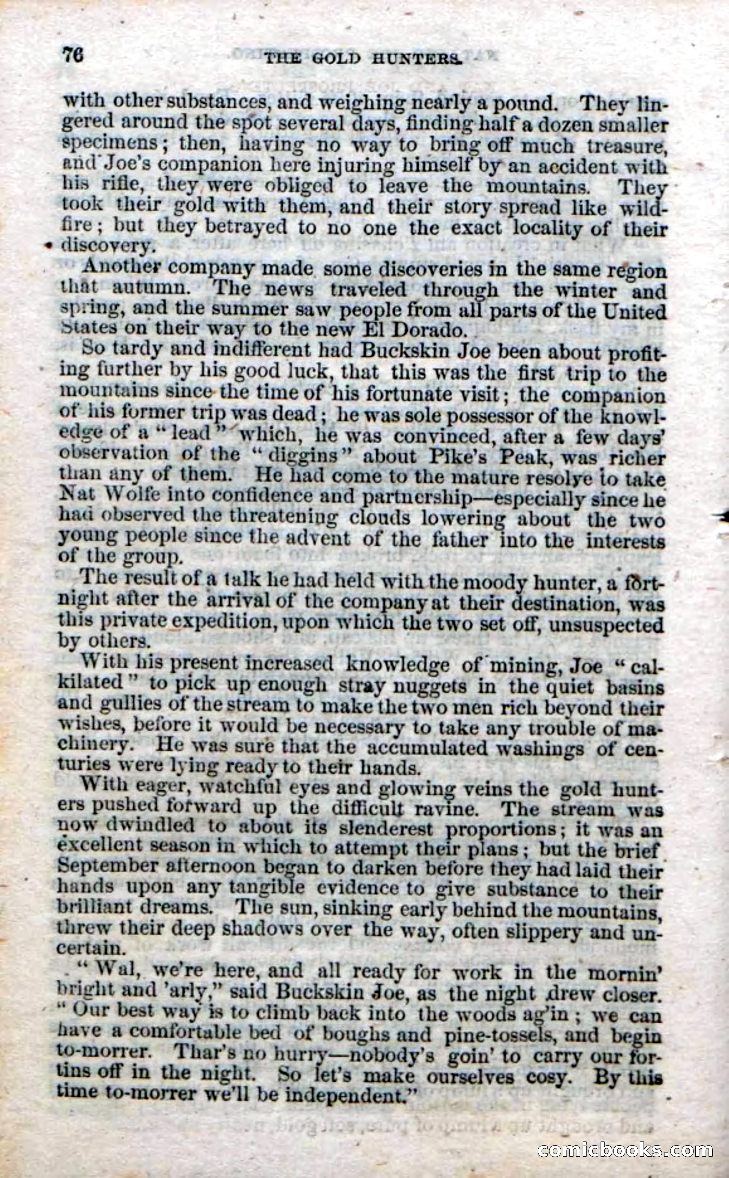Beadle's Dime Novels No. 49: The Gold Hunters — page 74 of 100