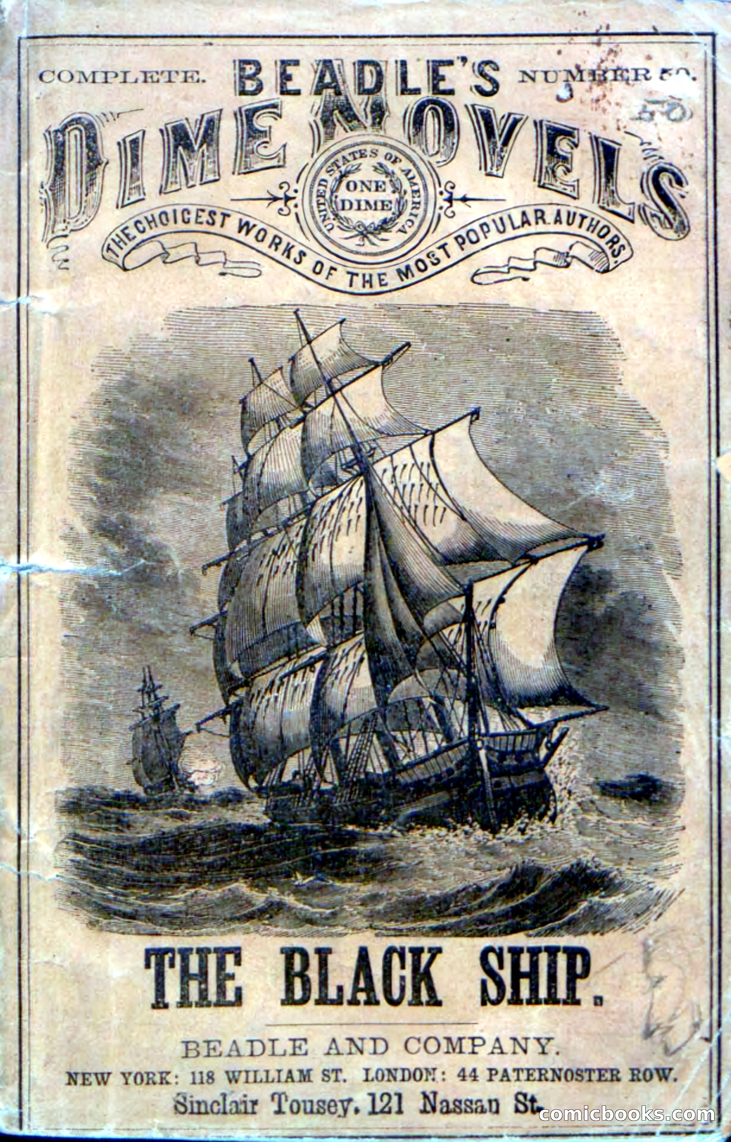 Beadle's Dime Novels No. 50: The Black Ship — page 1 of 110