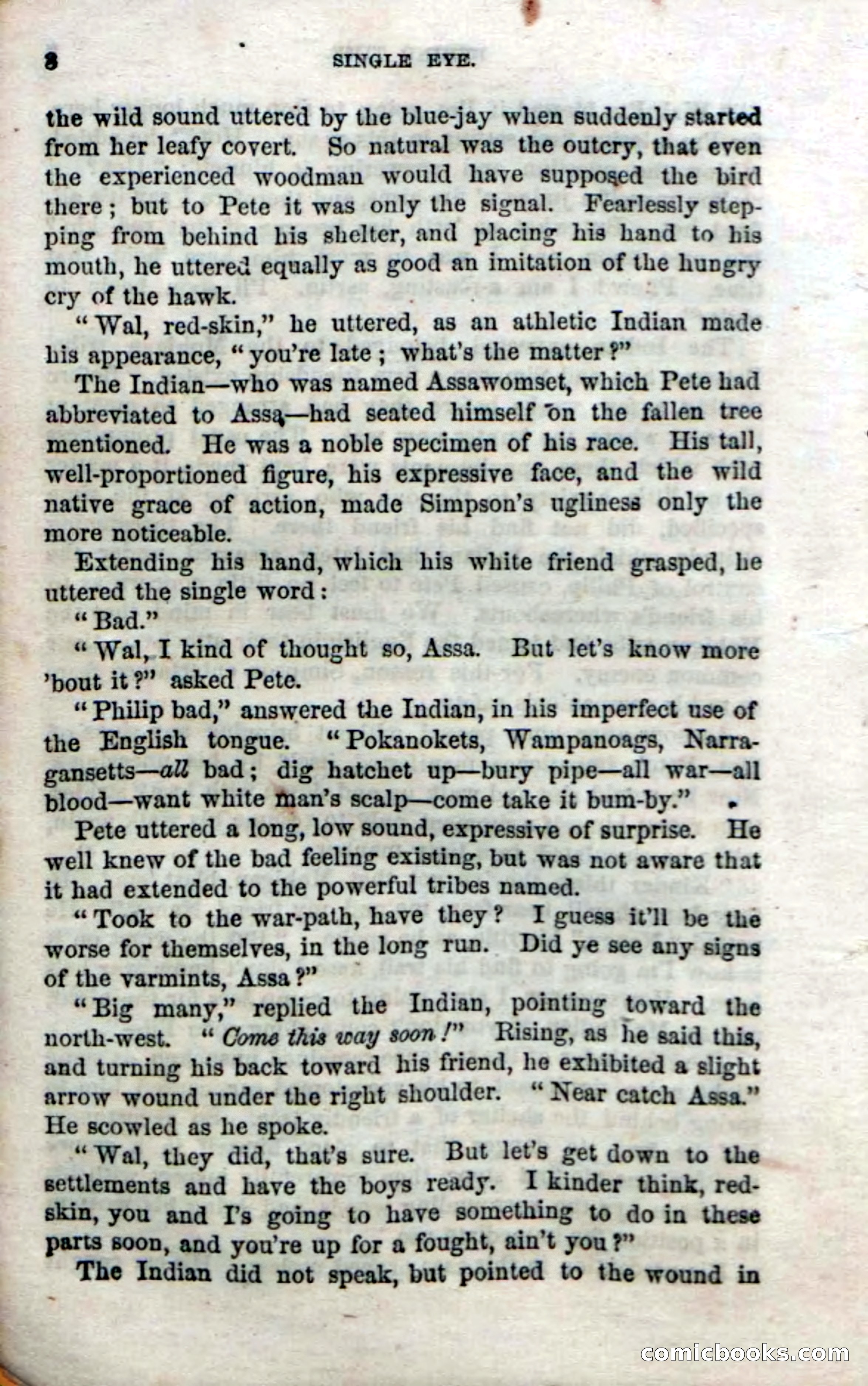Beadle's Dime Novels No. 52: Single Eye — page 10 of 132