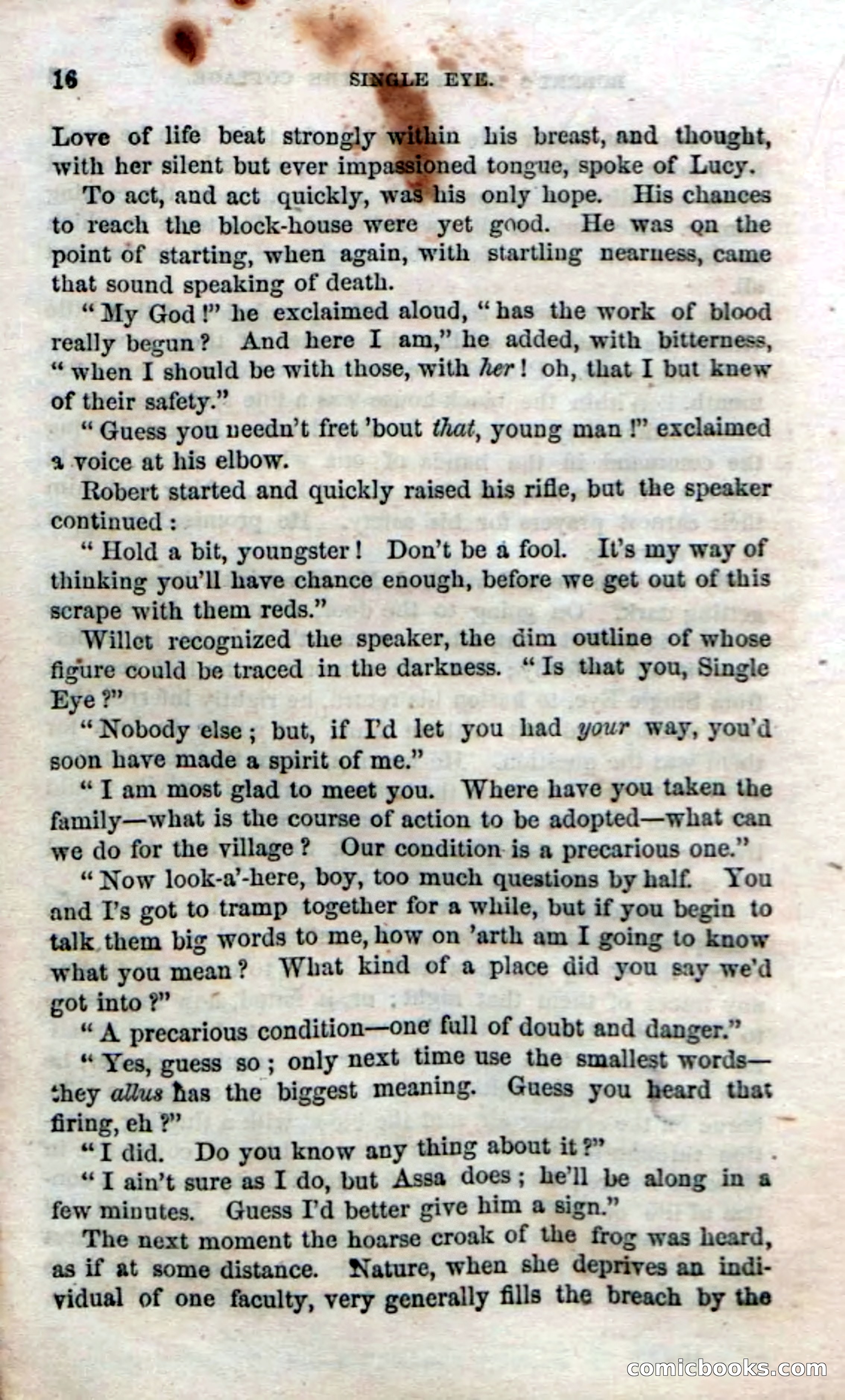 Beadle's Dime Novels No. 52: Single Eye — page 18 of 132