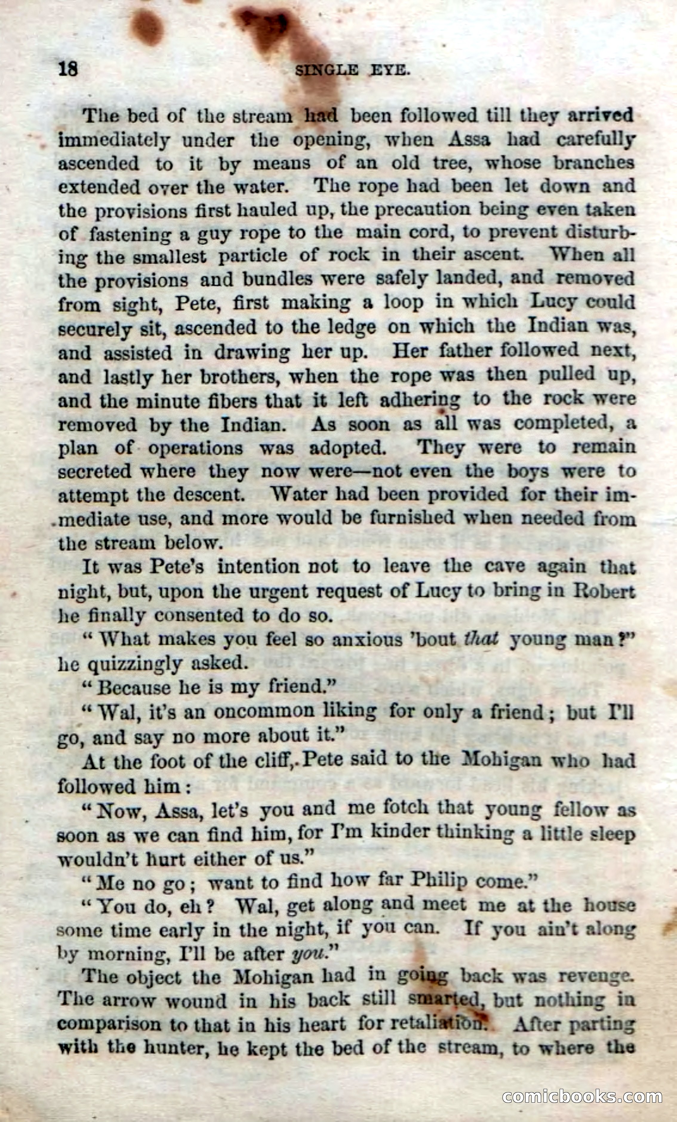 Beadle's Dime Novels No. 52: Single Eye — page 20 of 132