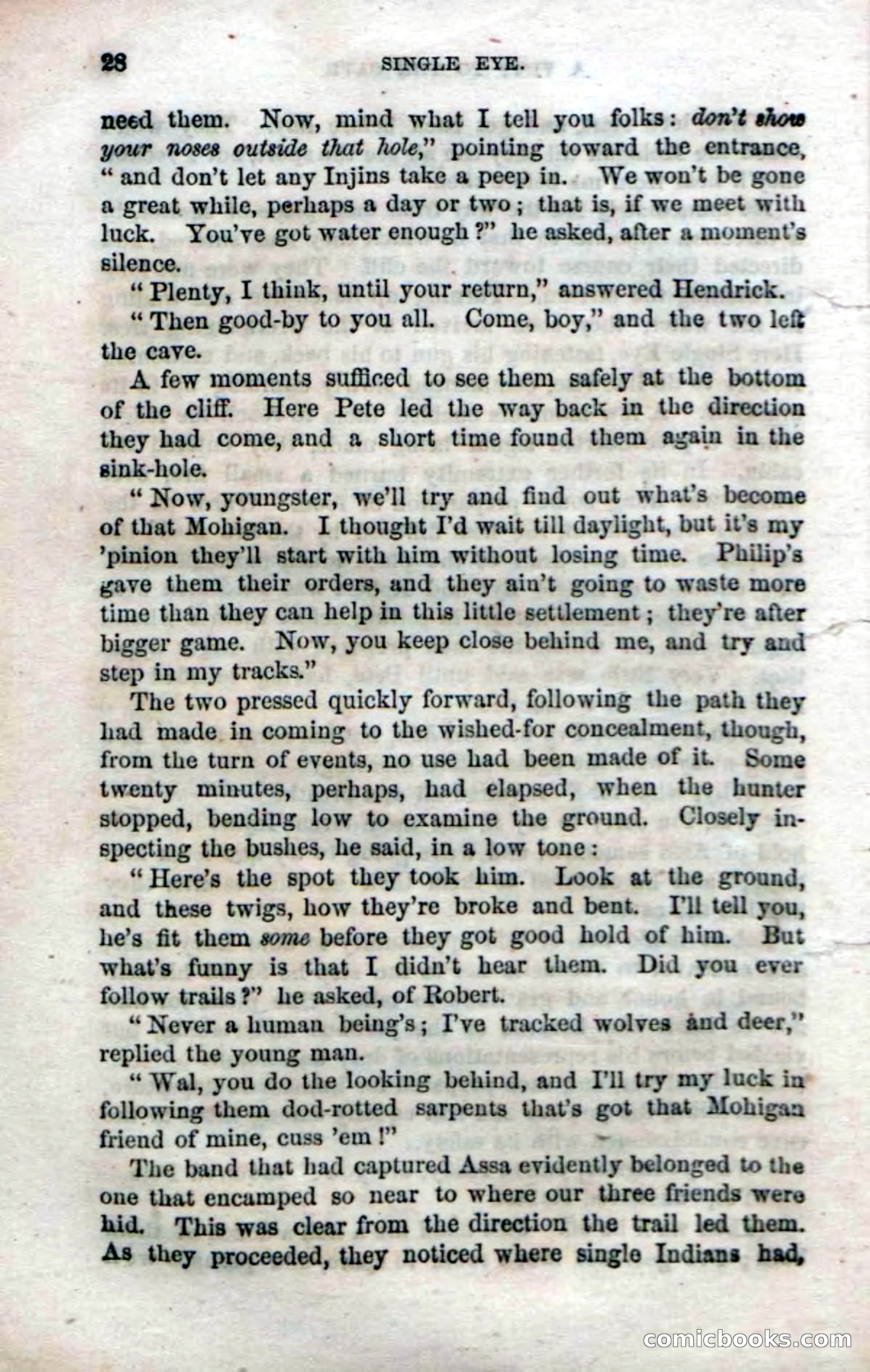 Beadle's Dime Novels No. 52: Single Eye — page 30 of 132