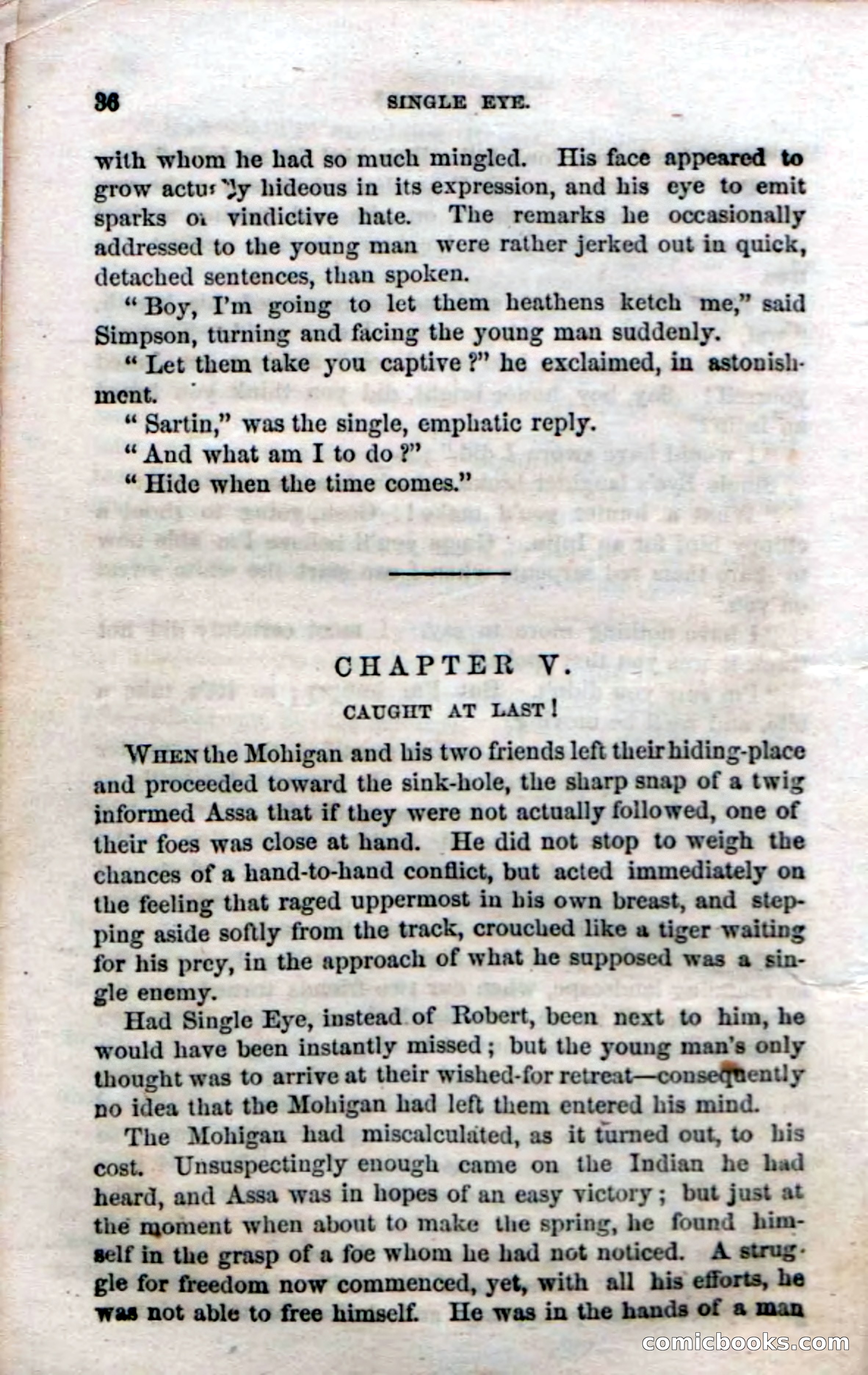 Beadle's Dime Novels No. 52: Single Eye — page 38 of 132