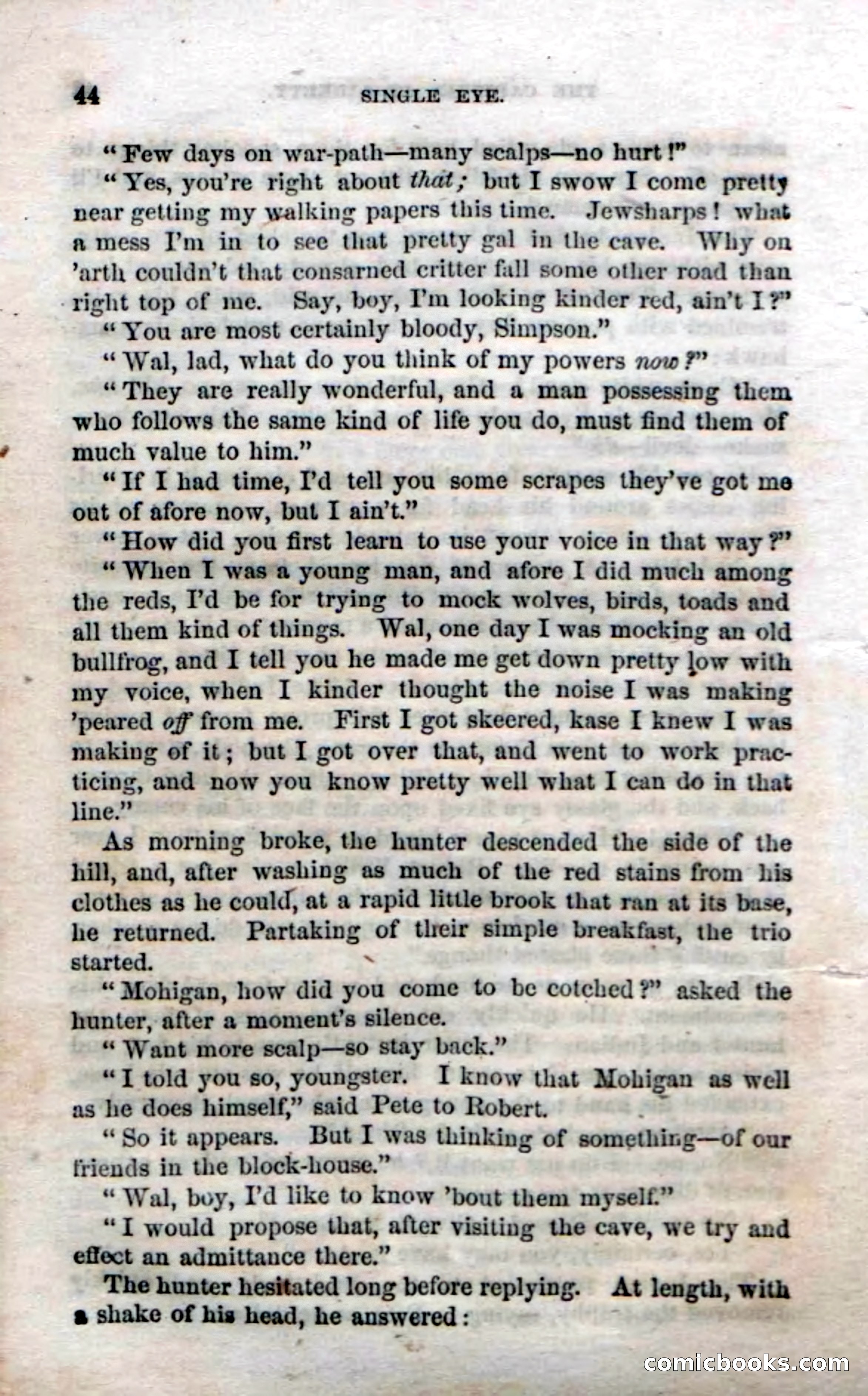 Beadle's Dime Novels No. 52: Single Eye — page 46 of 132