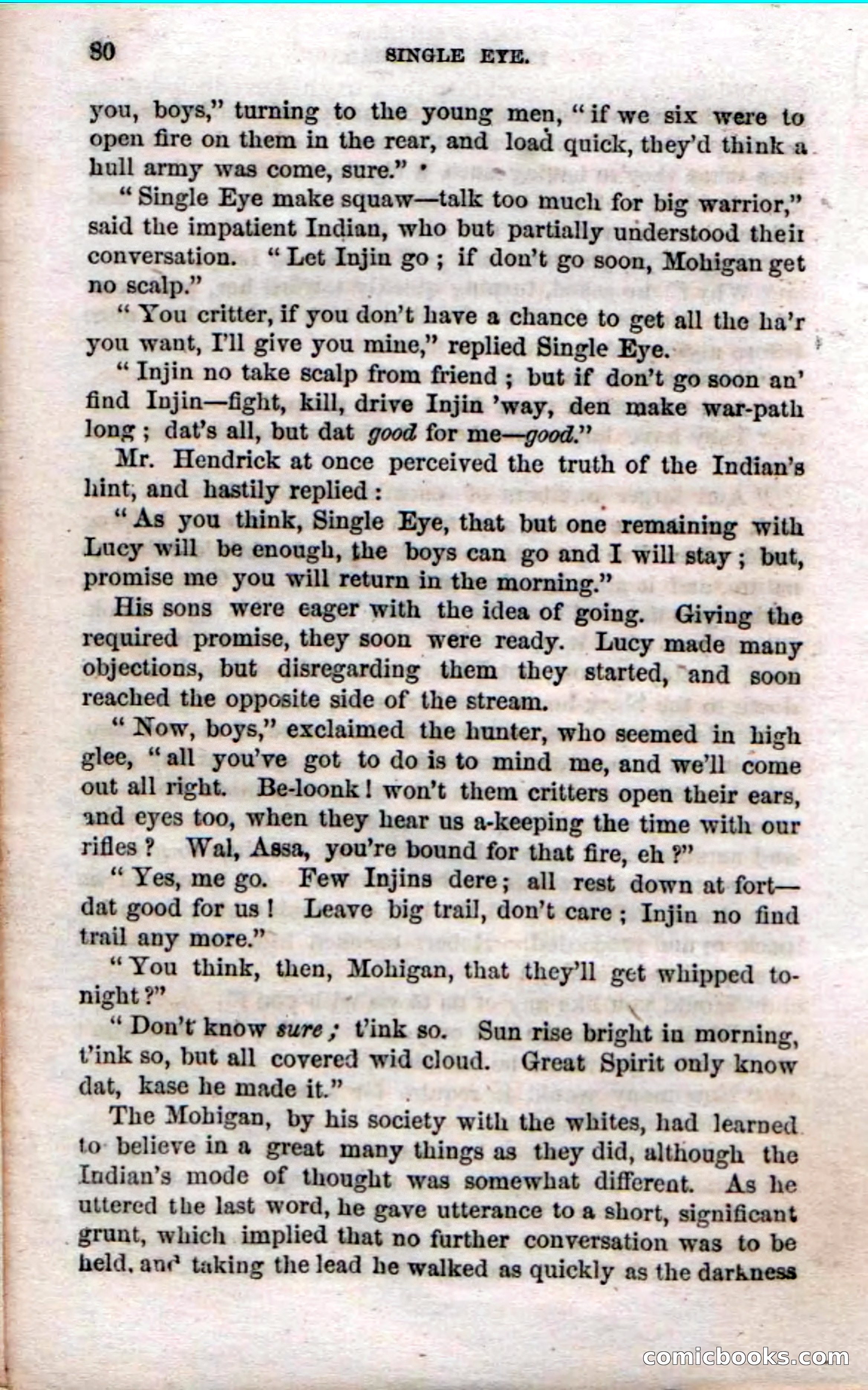 Beadle's Dime Novels No. 52: Single Eye — page 82 of 132