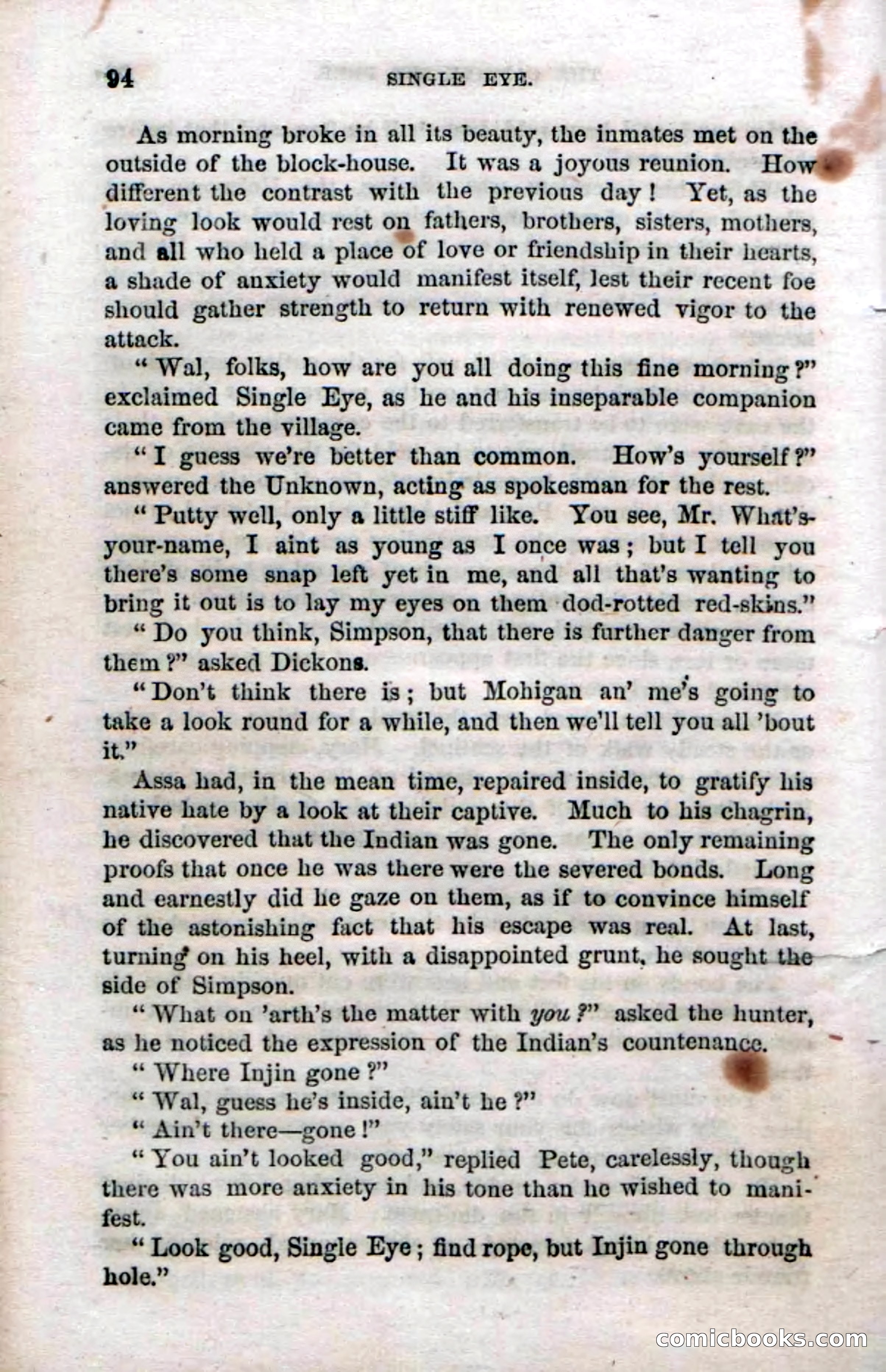 Beadle's Dime Novels No. 52: Single Eye — page 96 of 132