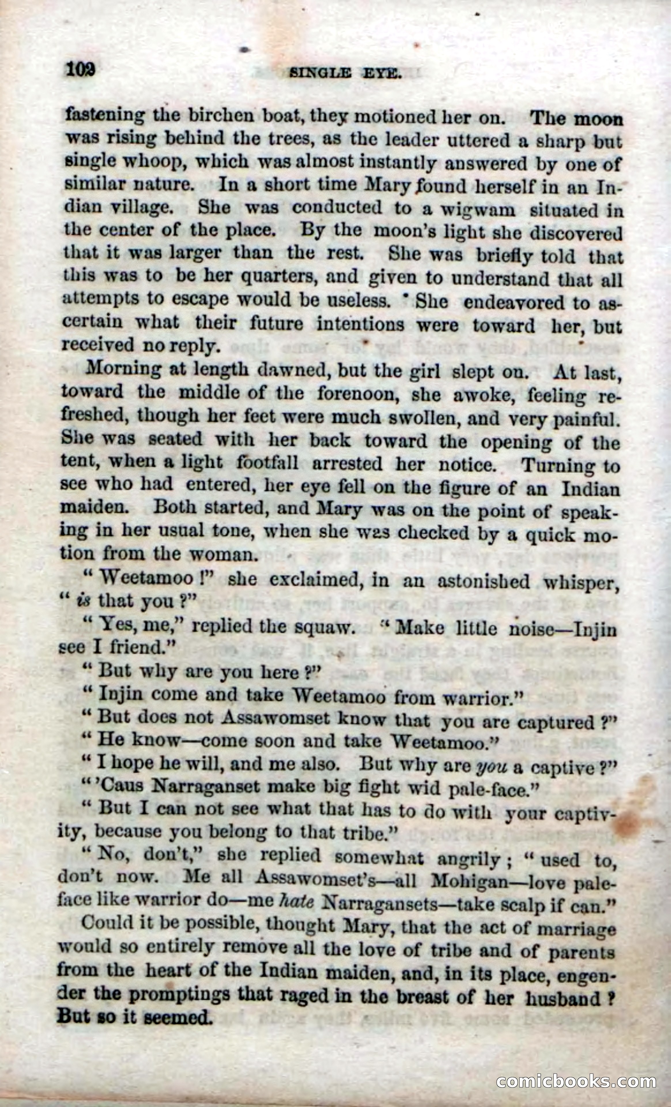 Beadle's Dime Novels No. 52: Single Eye — page 104 of 132