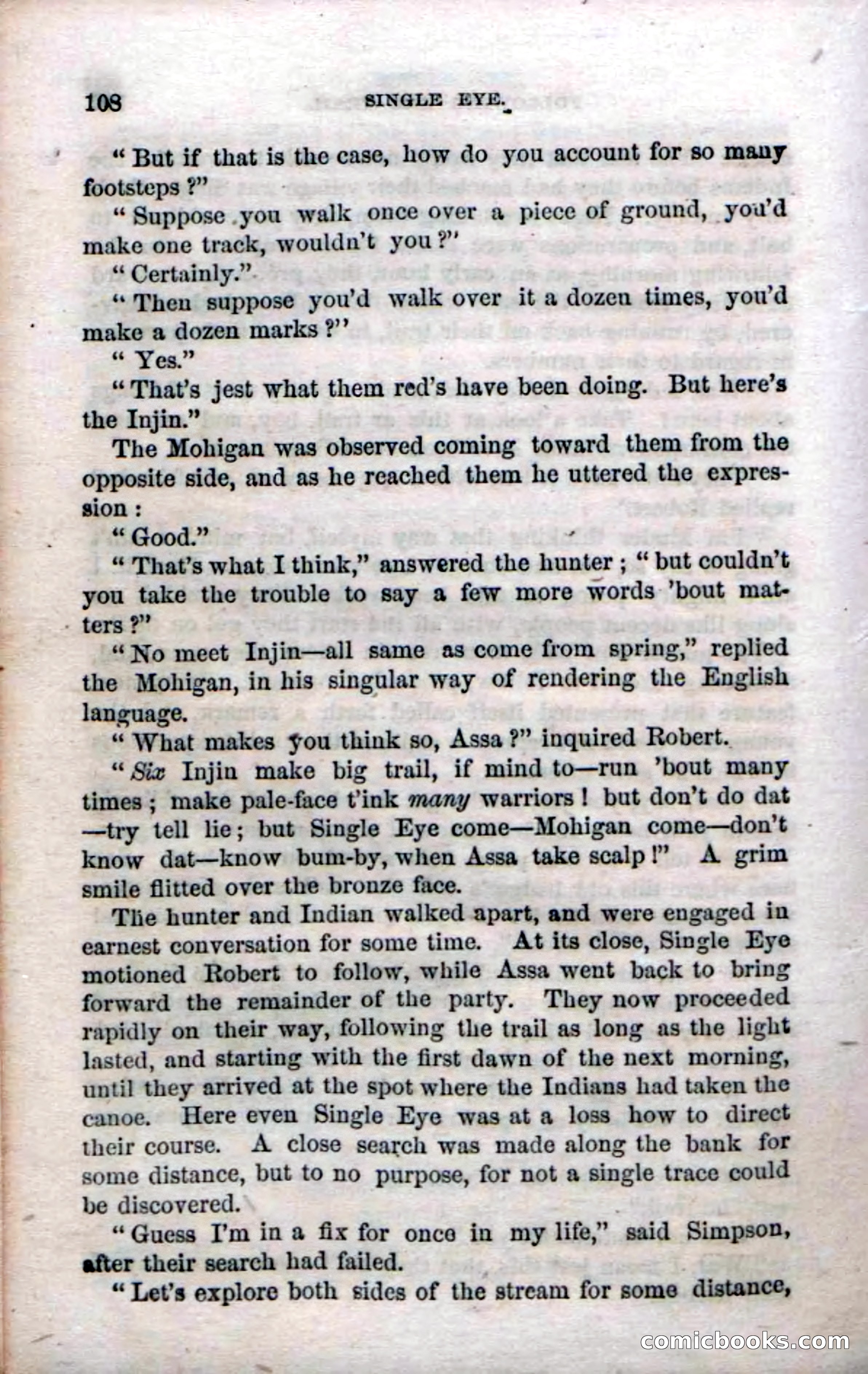 Beadle's Dime Novels No. 52: Single Eye — page 110 of 132