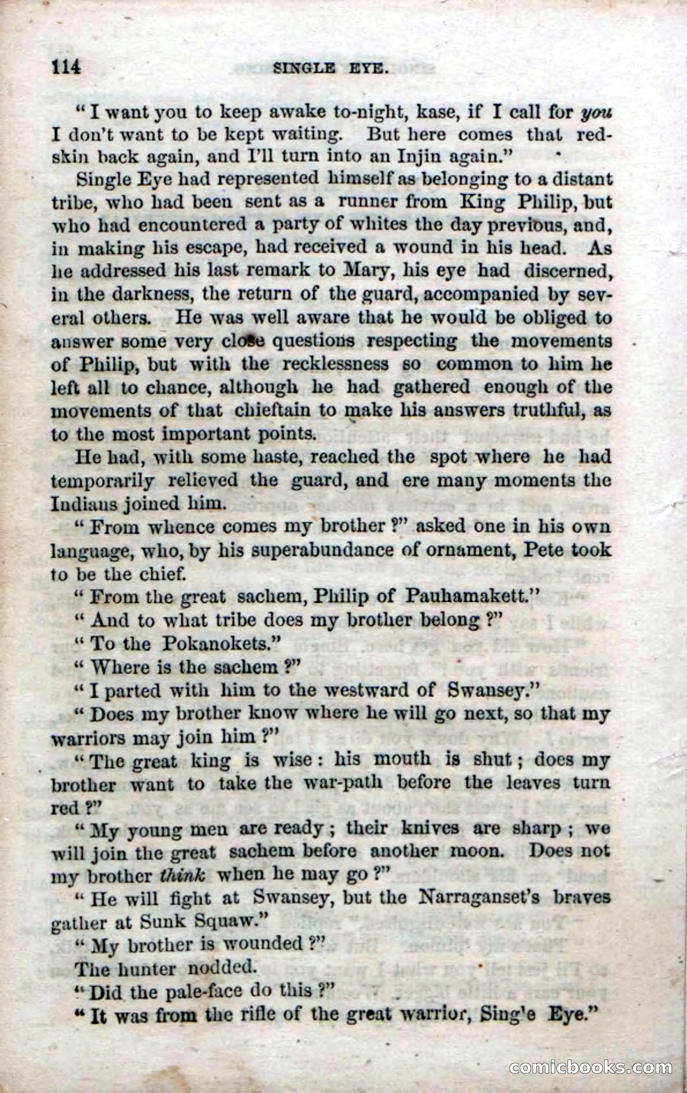 Beadle's Dime Novels No. 52: Single Eye — page 116 of 132