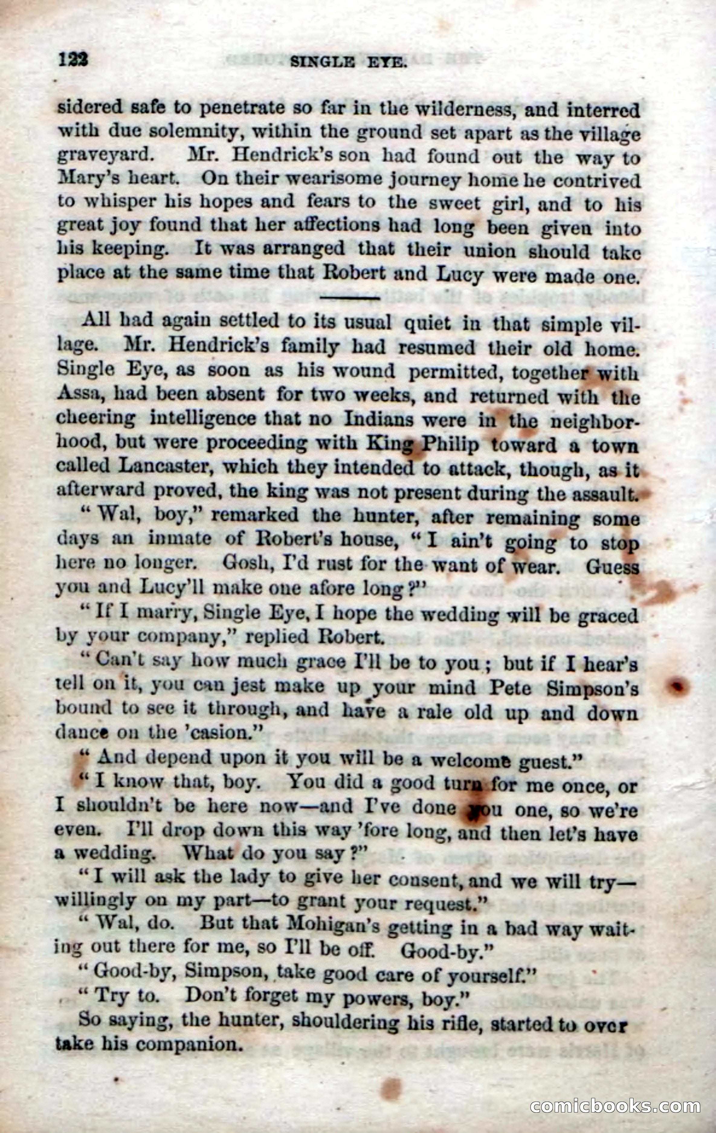 Beadle's Dime Novels No. 52: Single Eye — page 124 of 132