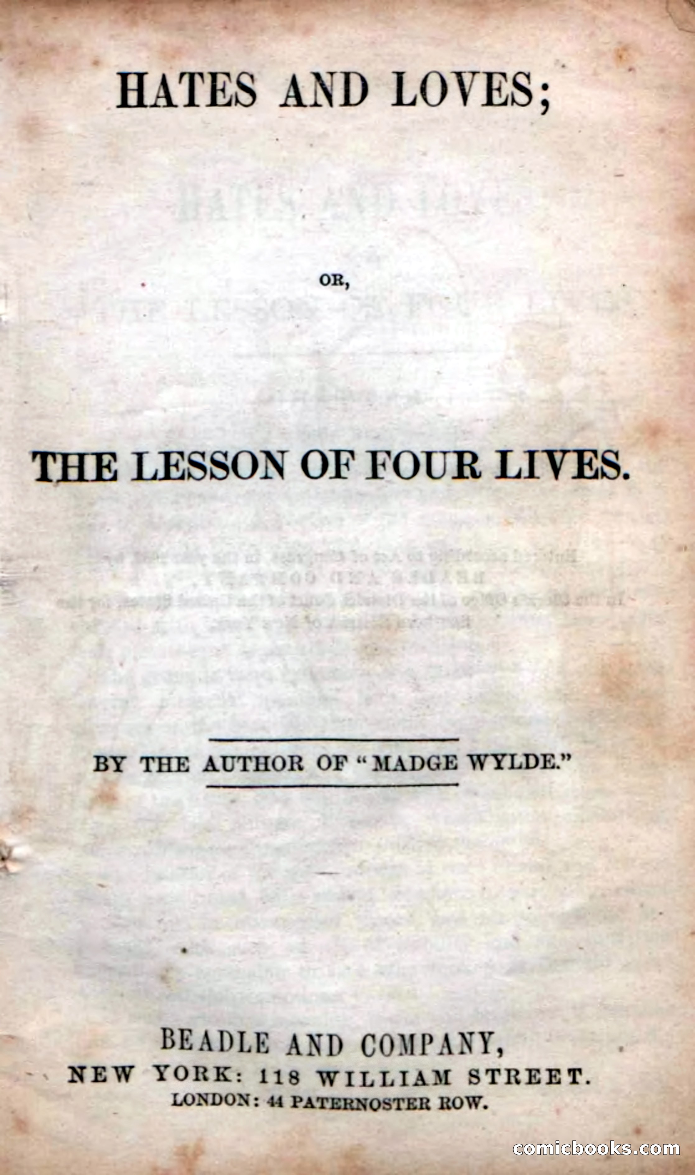 Beadle's Dime Novels No. 53: Hates and Loves — page 5 of 116