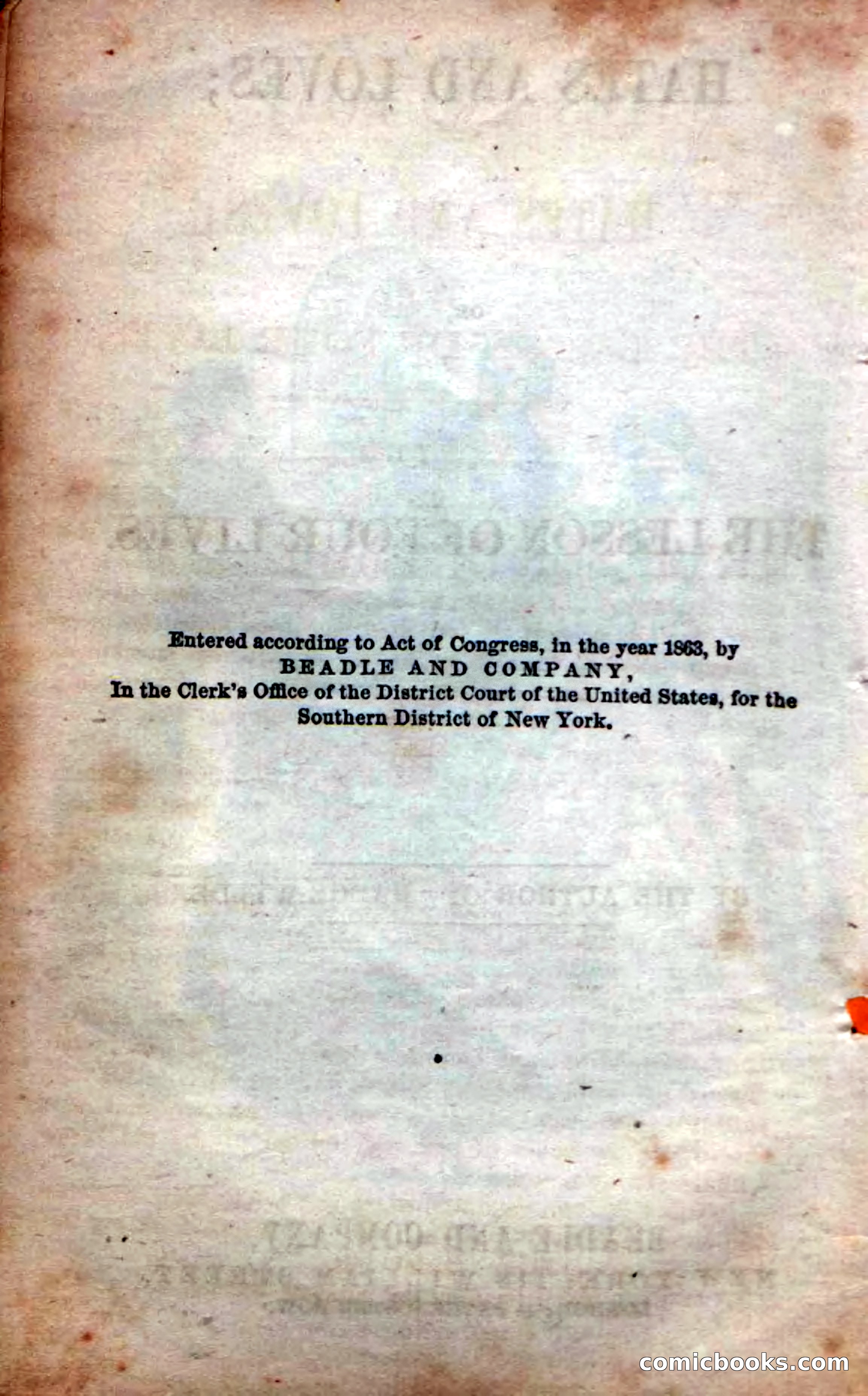 Beadle's Dime Novels No. 53: Hates and Loves — page 6 of 116