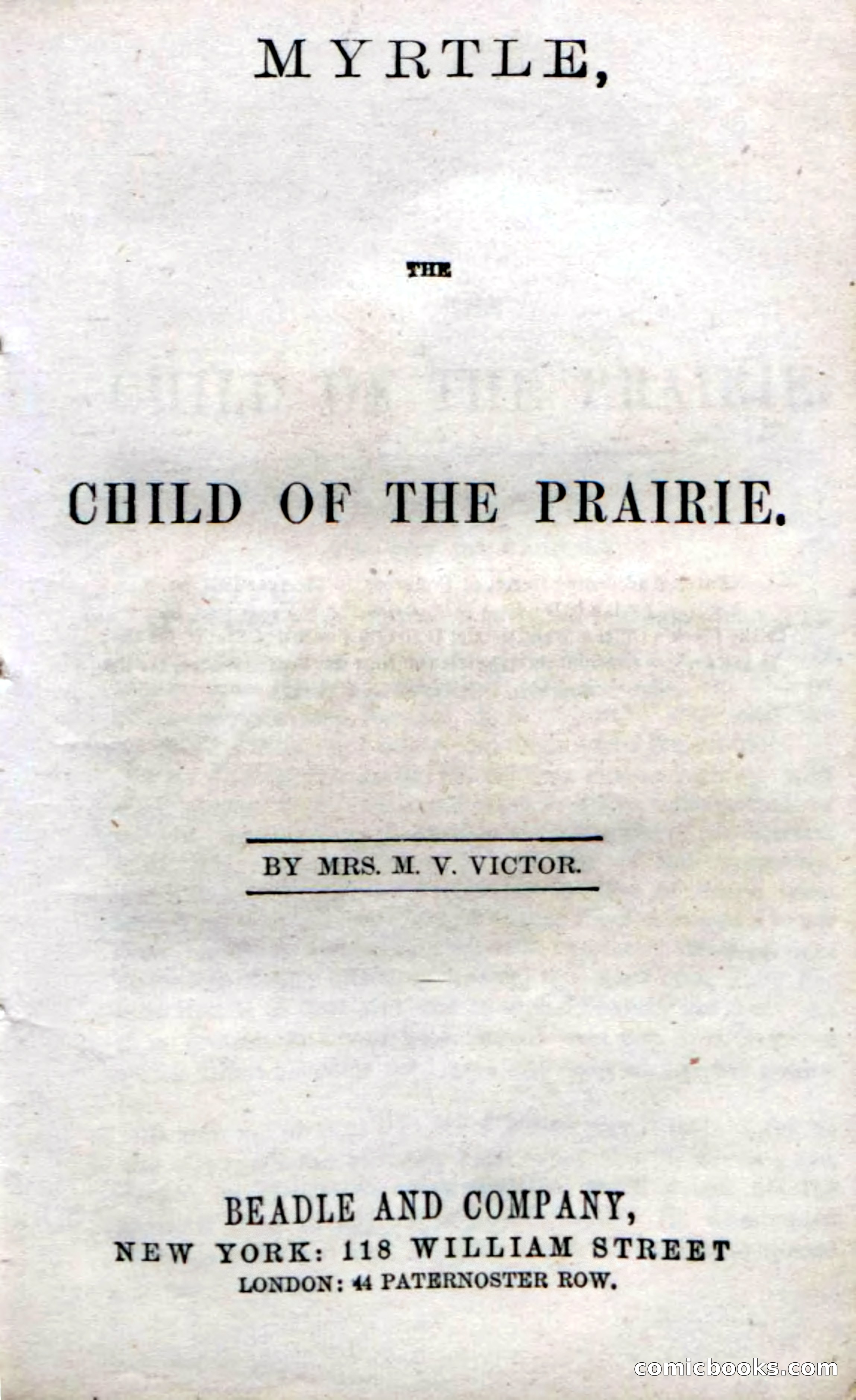 Beadle's Dime Novels No. 54: Myrtle, the Child of the Prairie — page 5 of 100