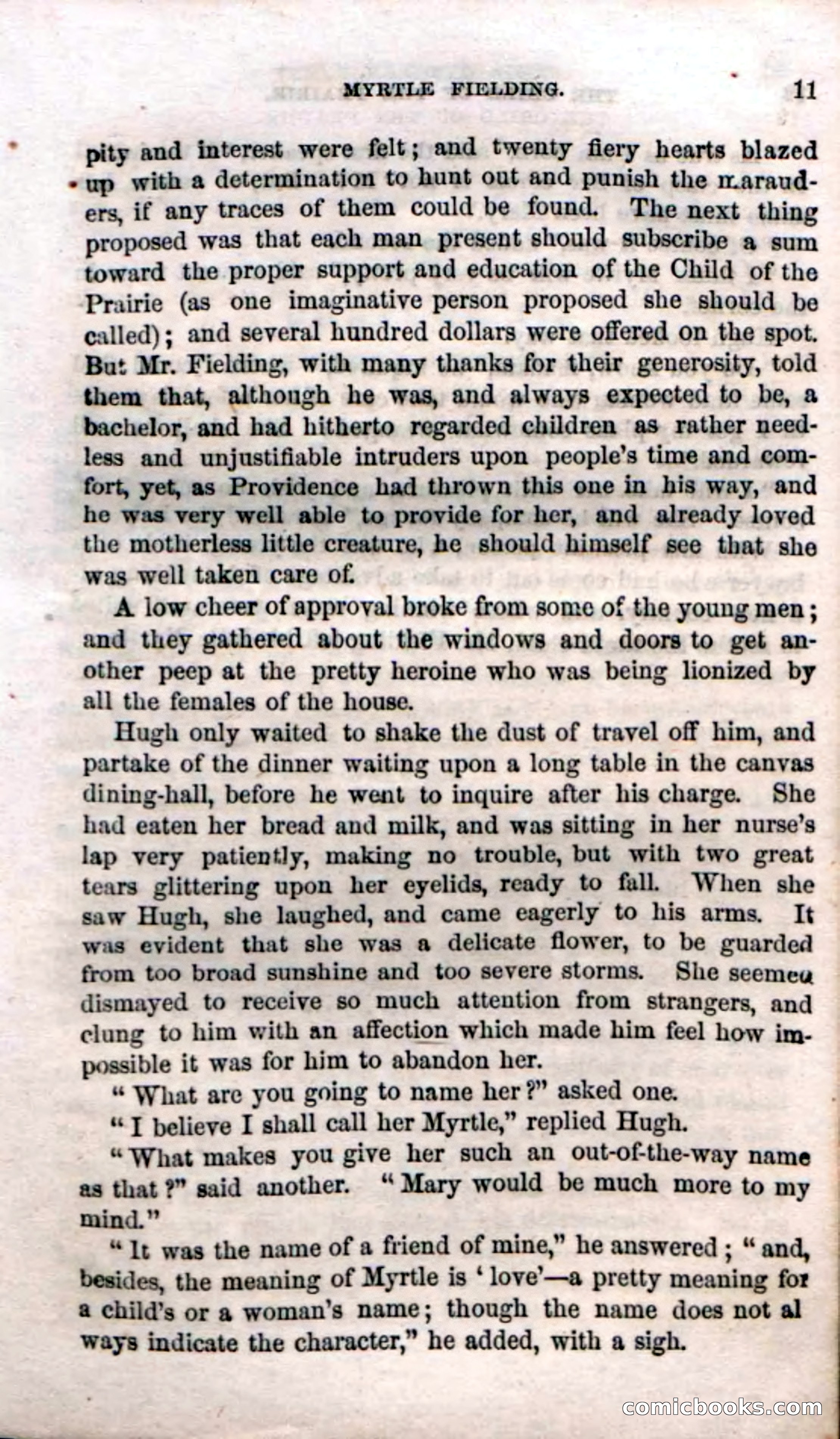 Beadle's Dime Novels No. 54: Myrtle, the Child of the Prairie — page 13 of 100