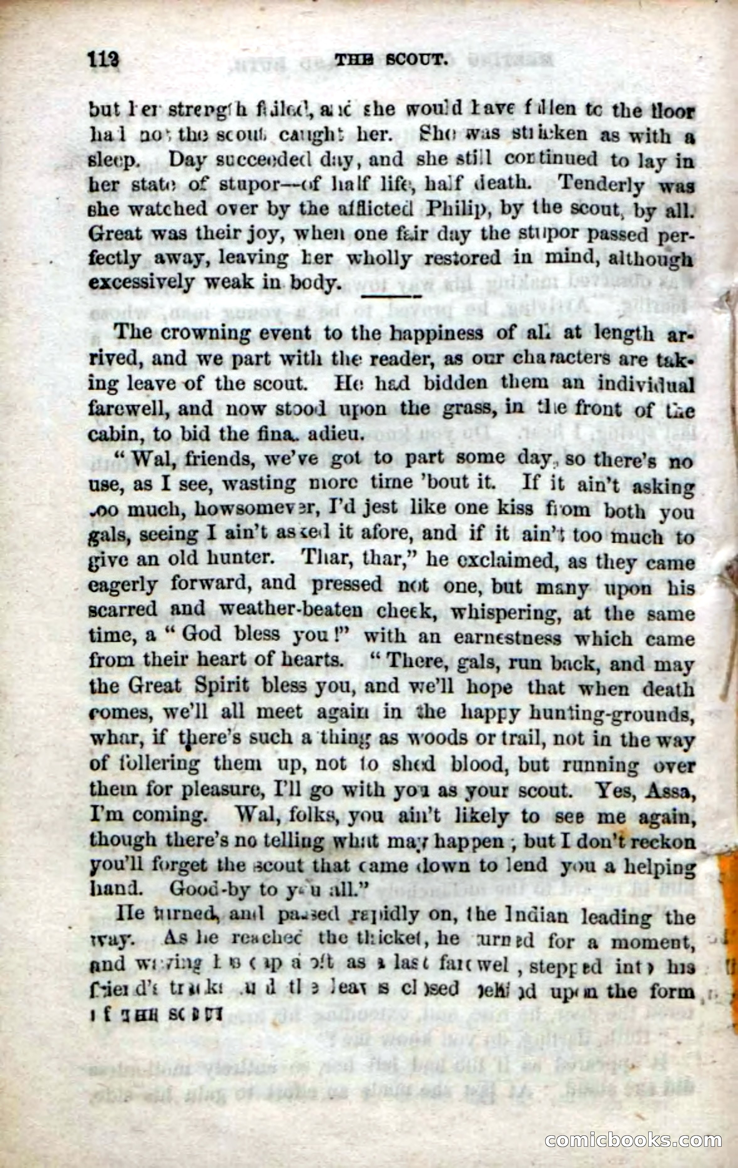 Beadle's Dime Novels No. 57: The Scout — page 114 of 116