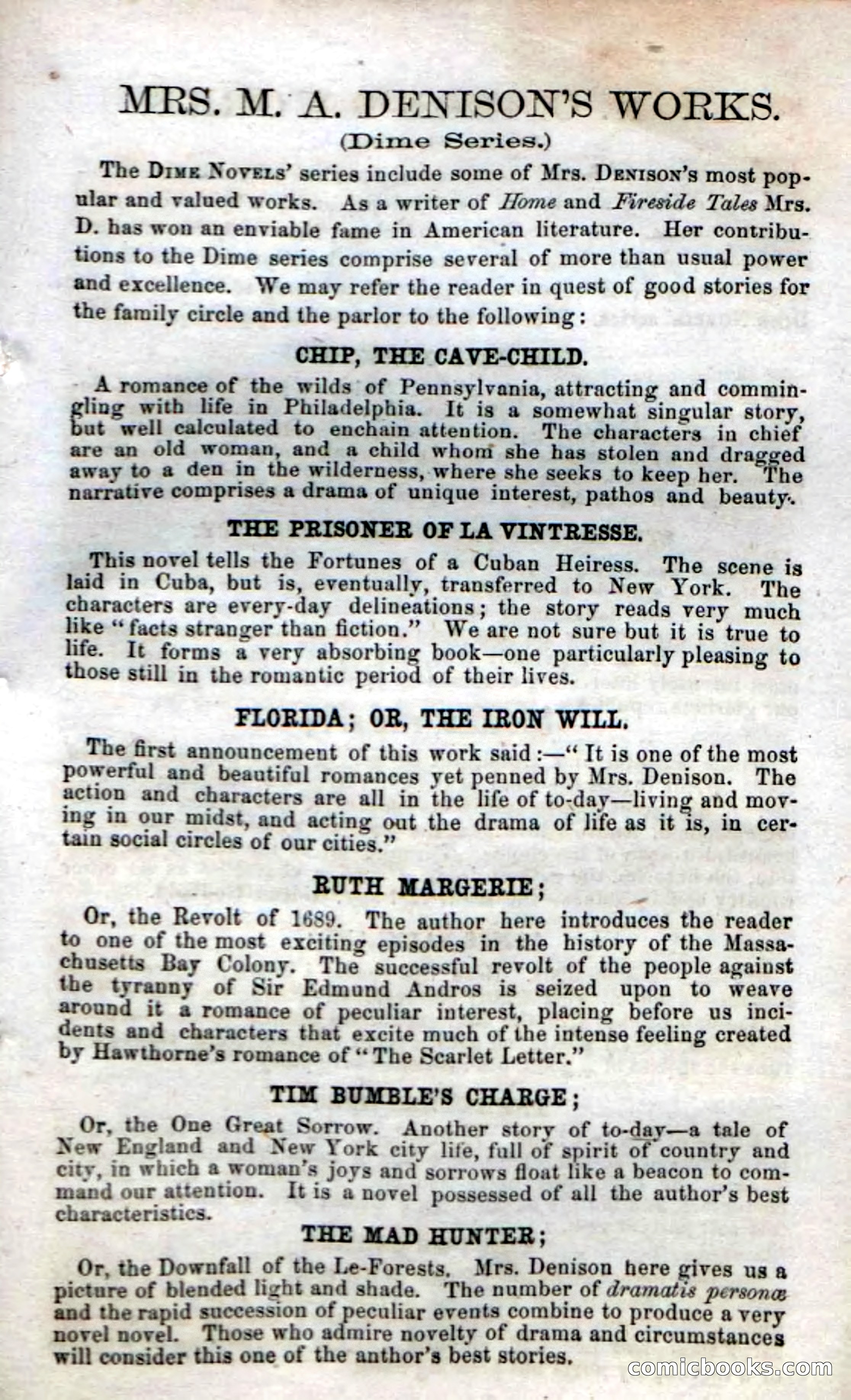 Beadle's Dime Novels No. 58: The Mad Hunter — page 109 of 120