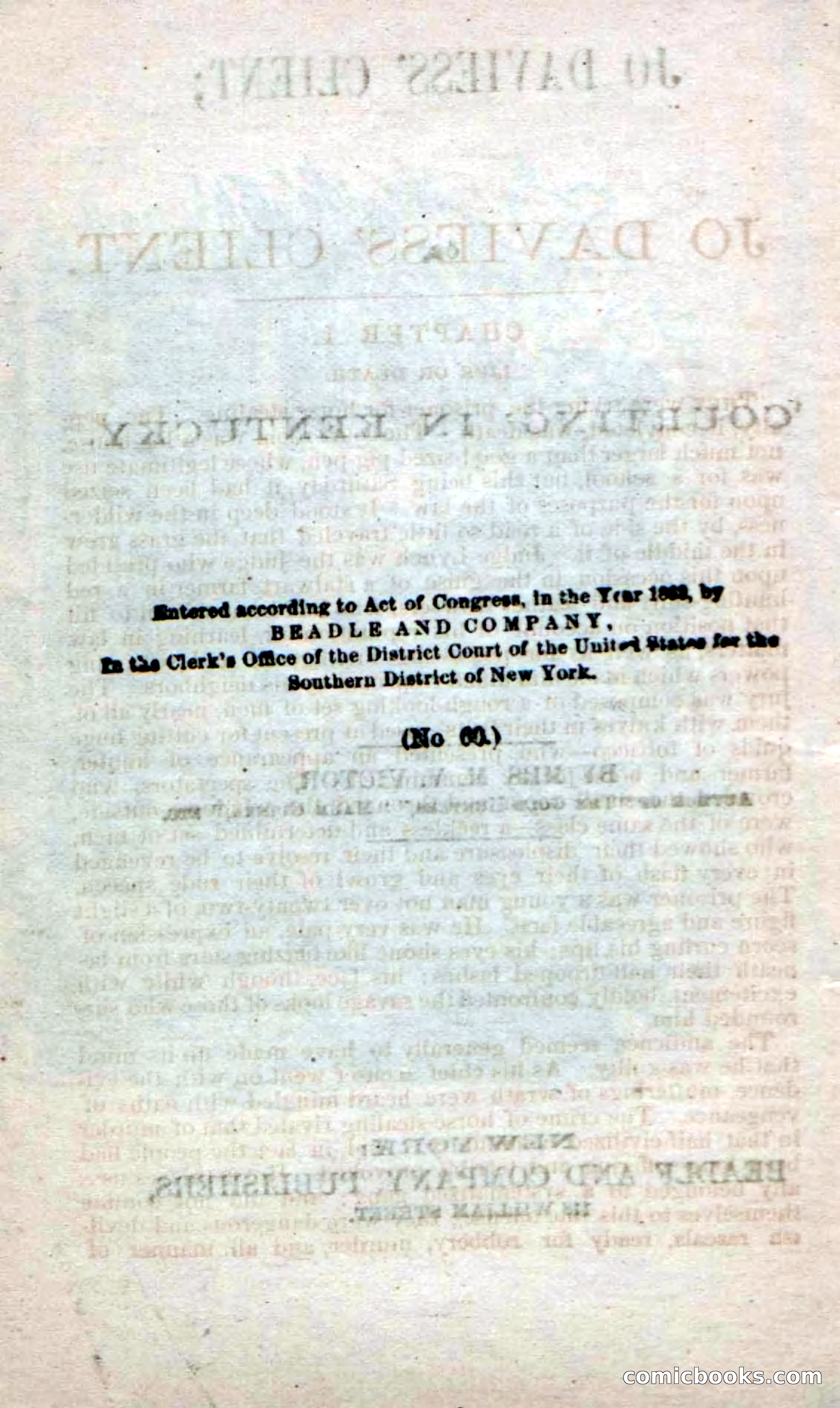Beadle's Dime Novels No. 60 — page 6 of 100