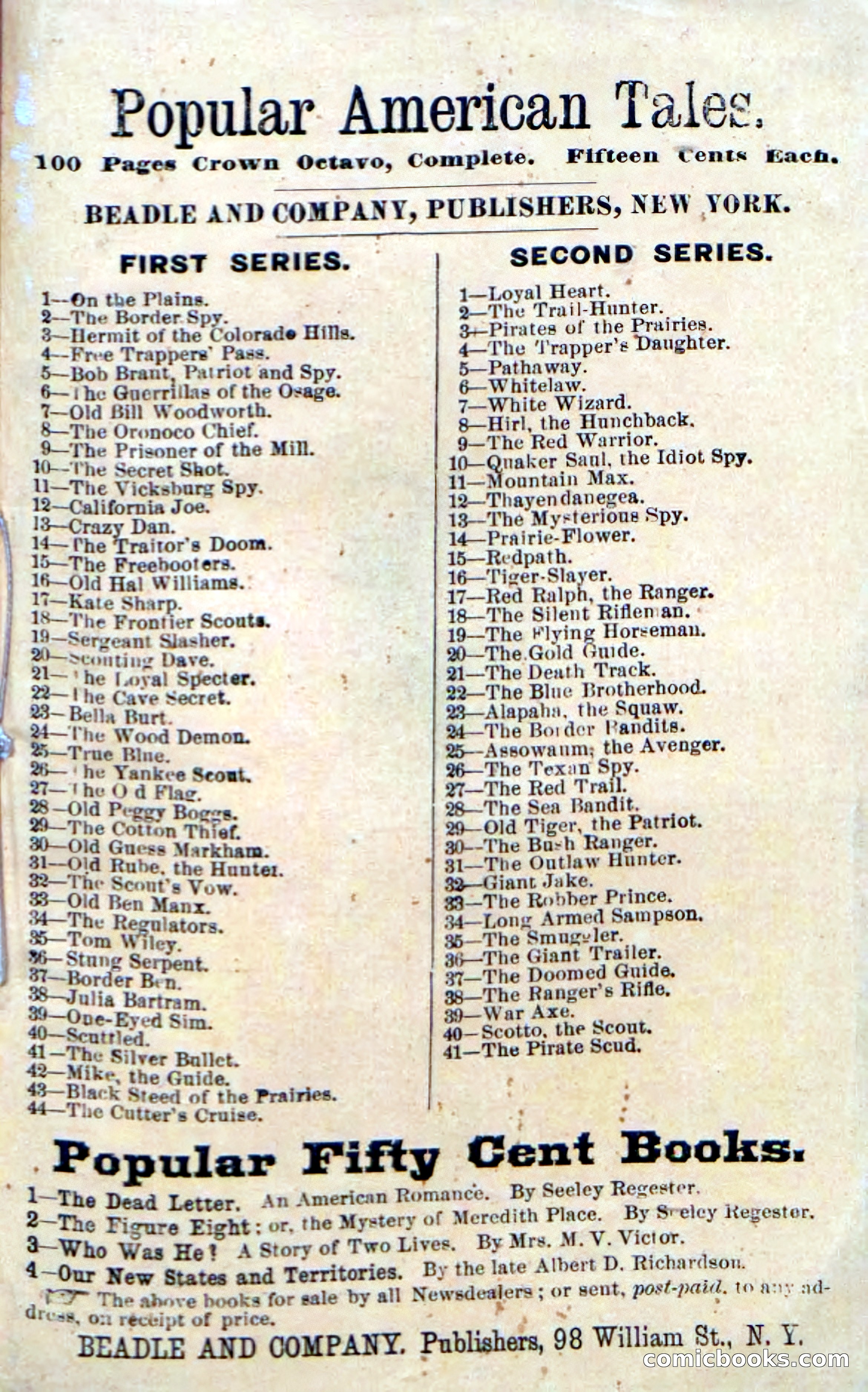 Beadle's Dime Novels No. 60 — page 99 of 100