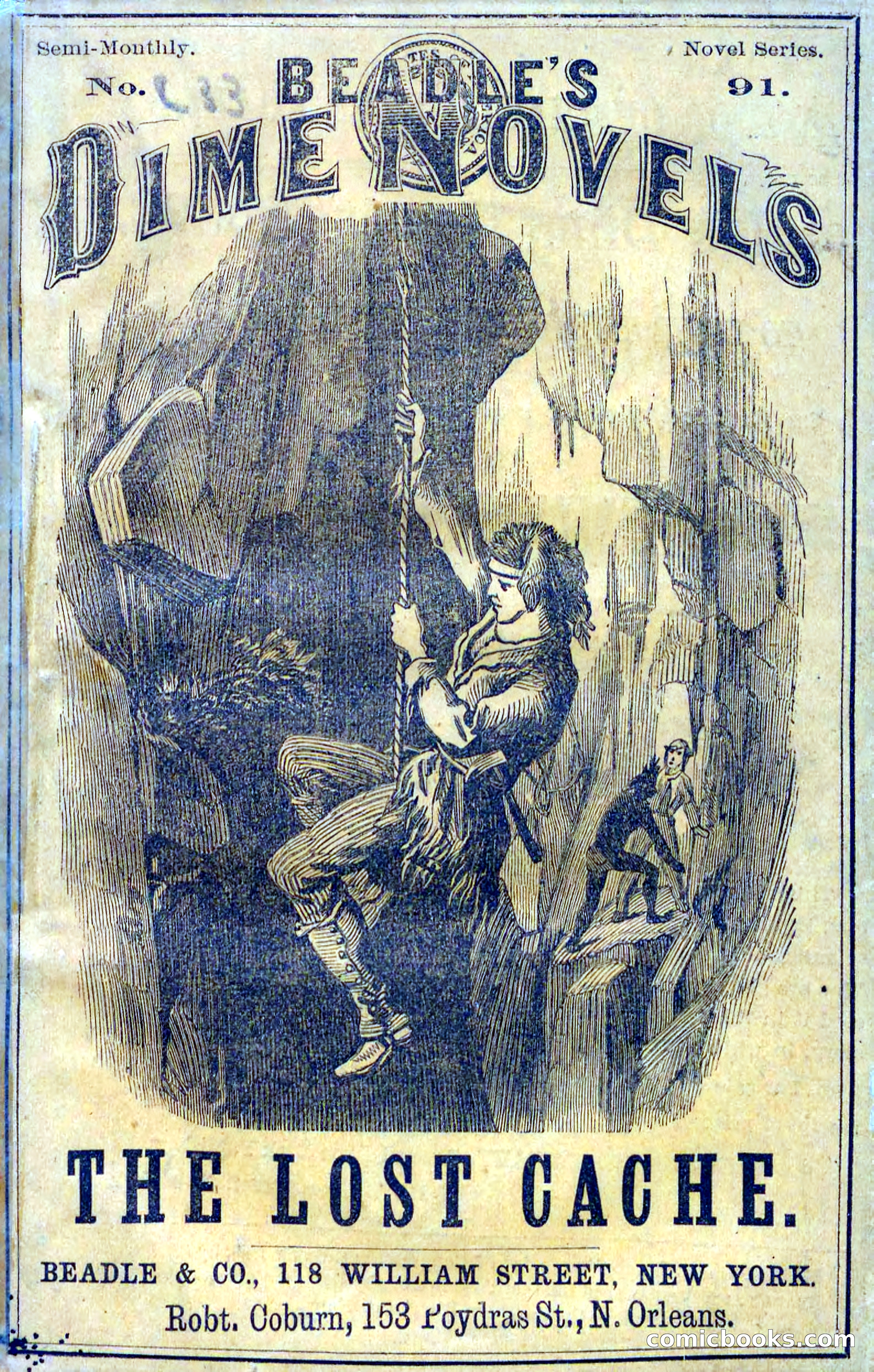 Beadle's Dime Novels, No. 91: The Lost Cache — page 1 of 100
