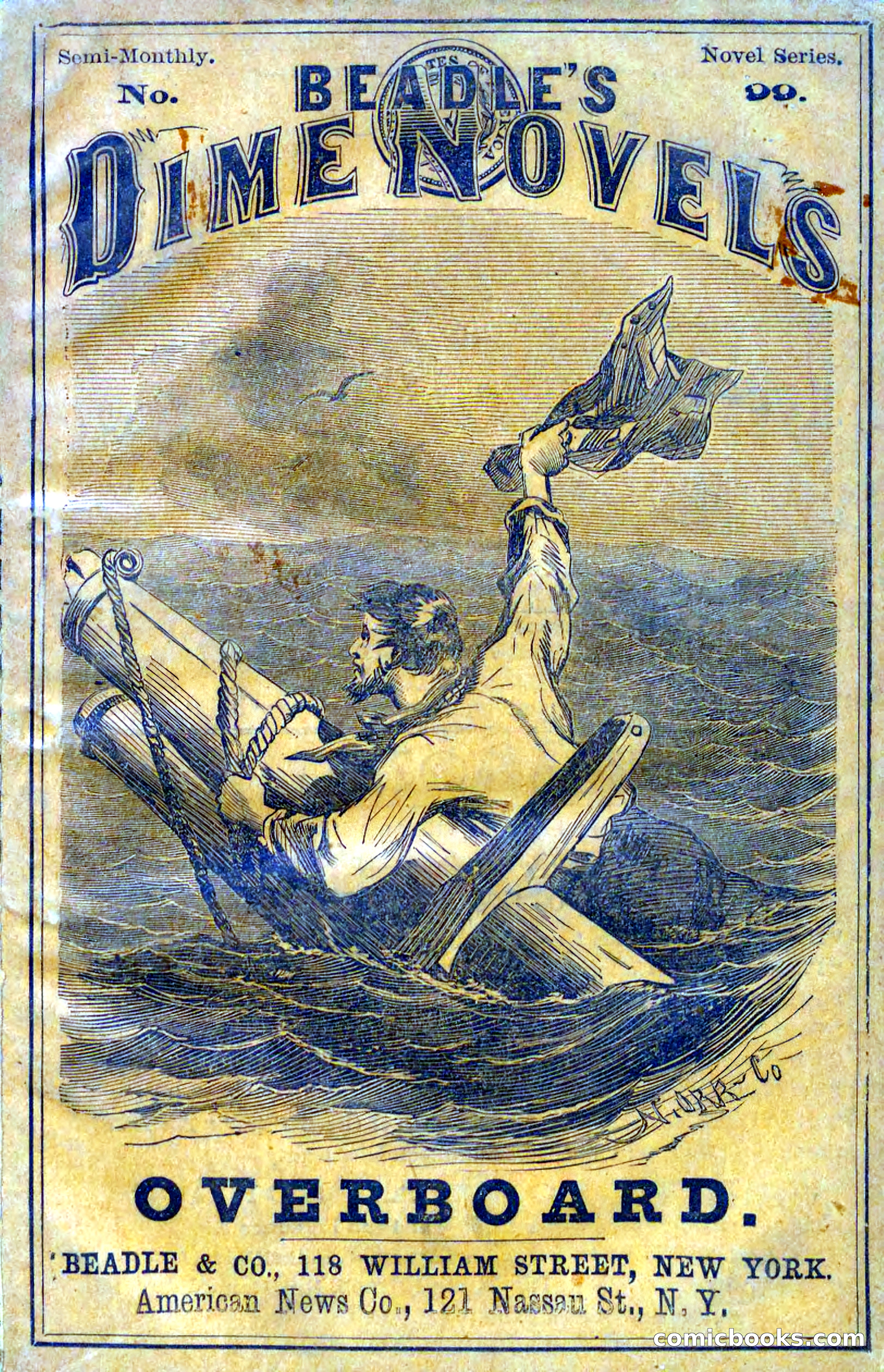 Beadle's Dime Novels No. 99: Overboard — page 1 of 100