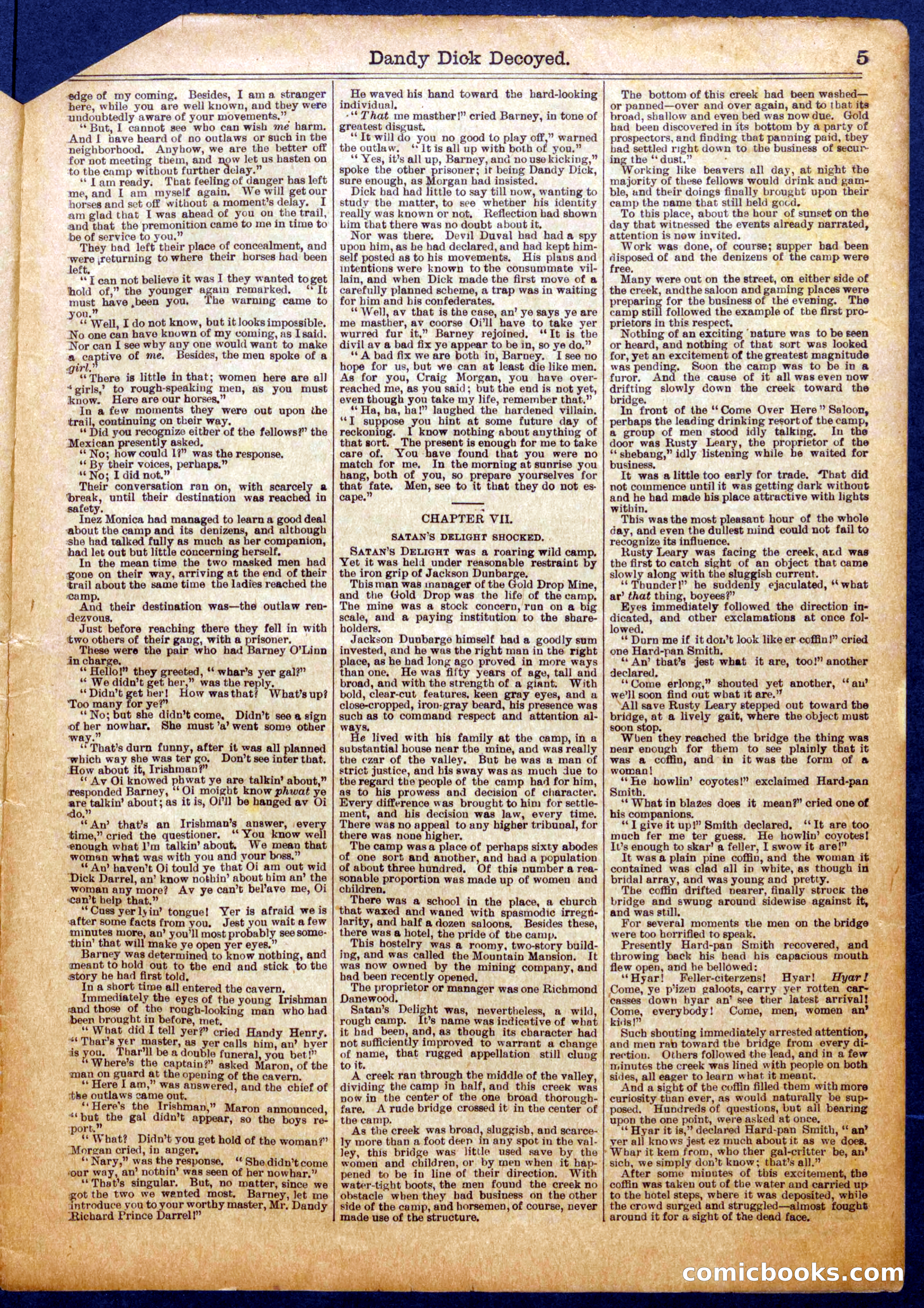 Beadle's Half Dime Library No. 1064 — page 5 of 16