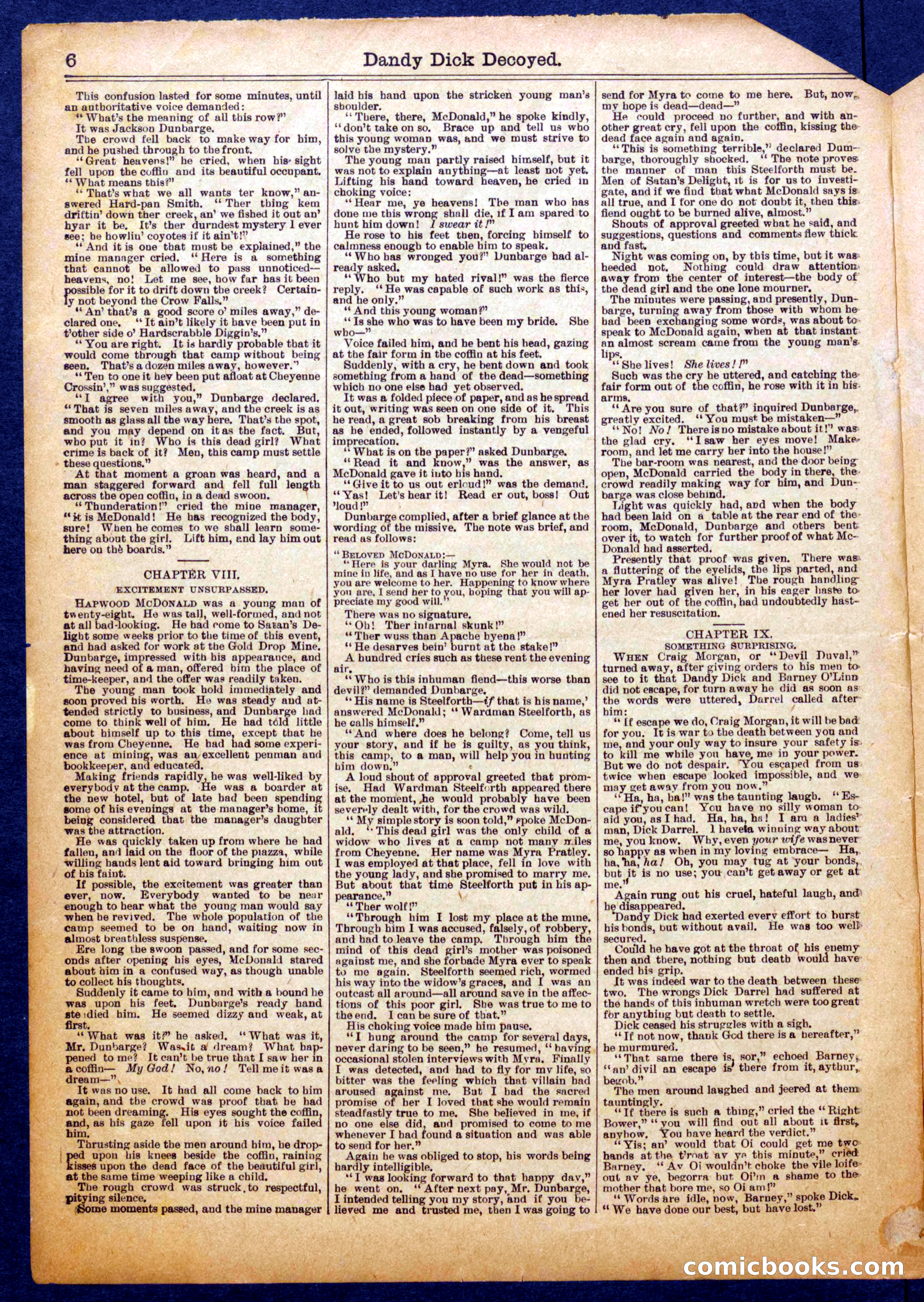 Beadle's Half Dime Library No. 1064 — page 6 of 16
