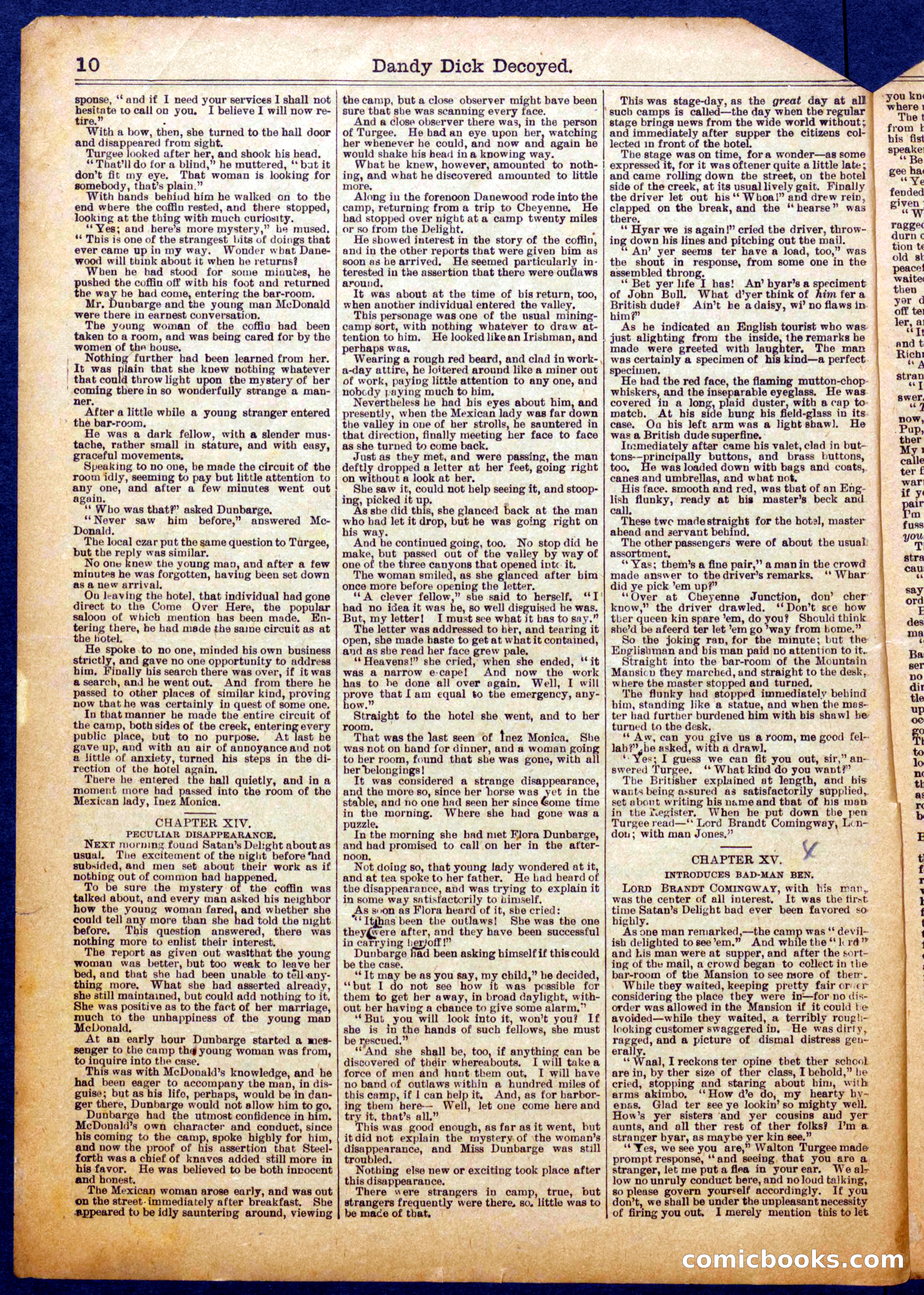 Beadle's Half Dime Library No. 1064 — page 10 of 16