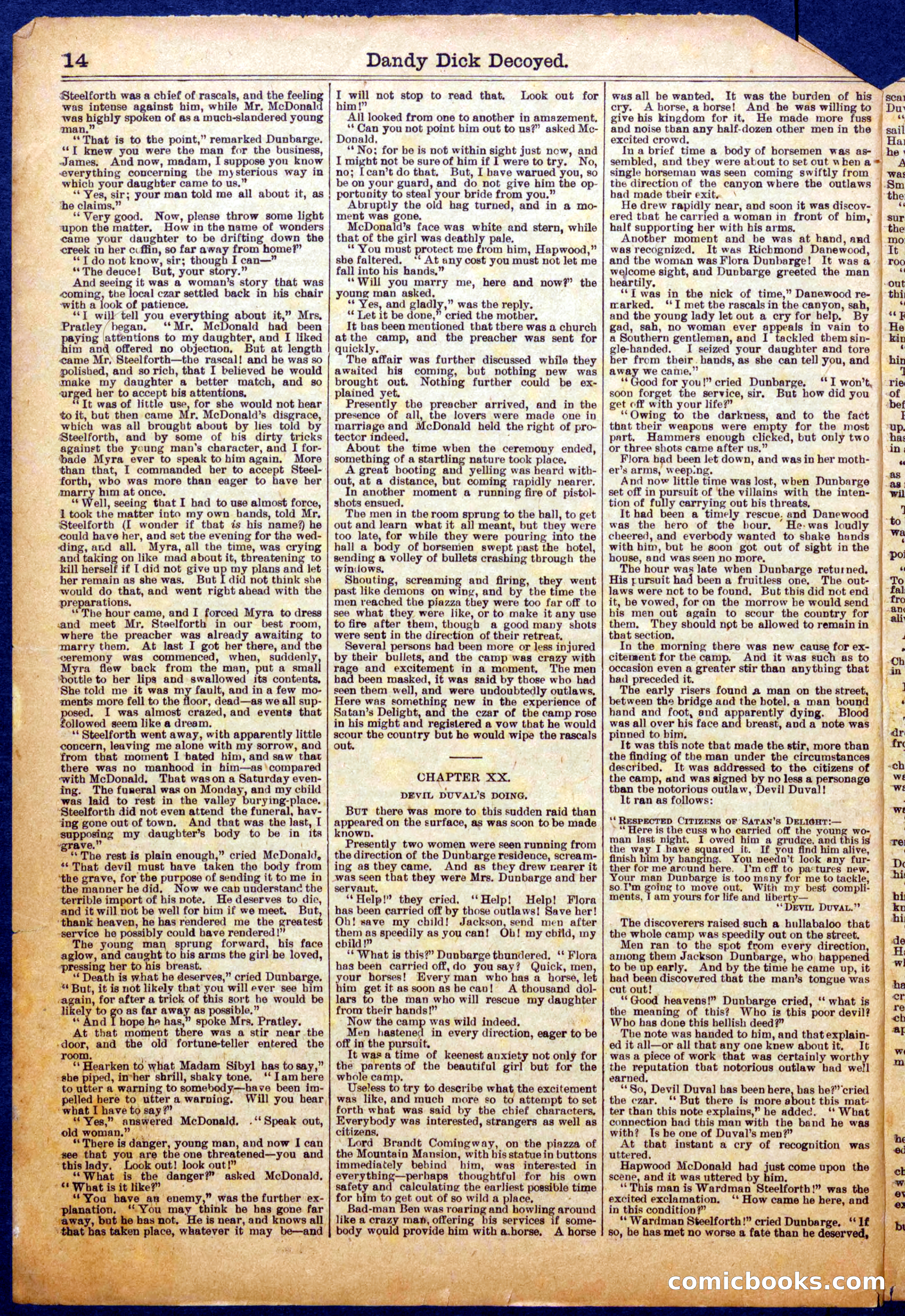Beadle's Half Dime Library No. 1064 — page 14 of 16