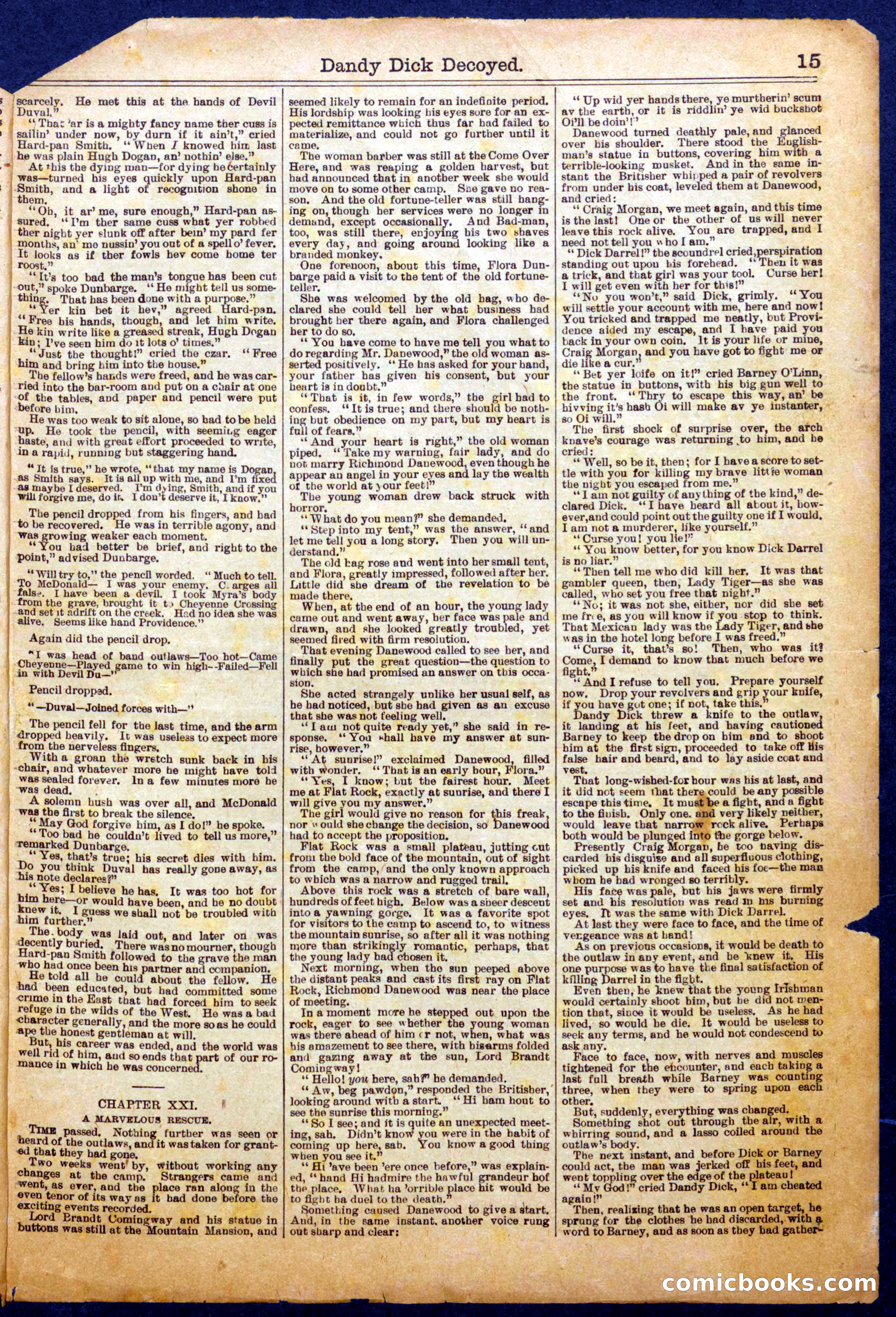 Beadle's Half Dime Library No. 1064 — page 15 of 16