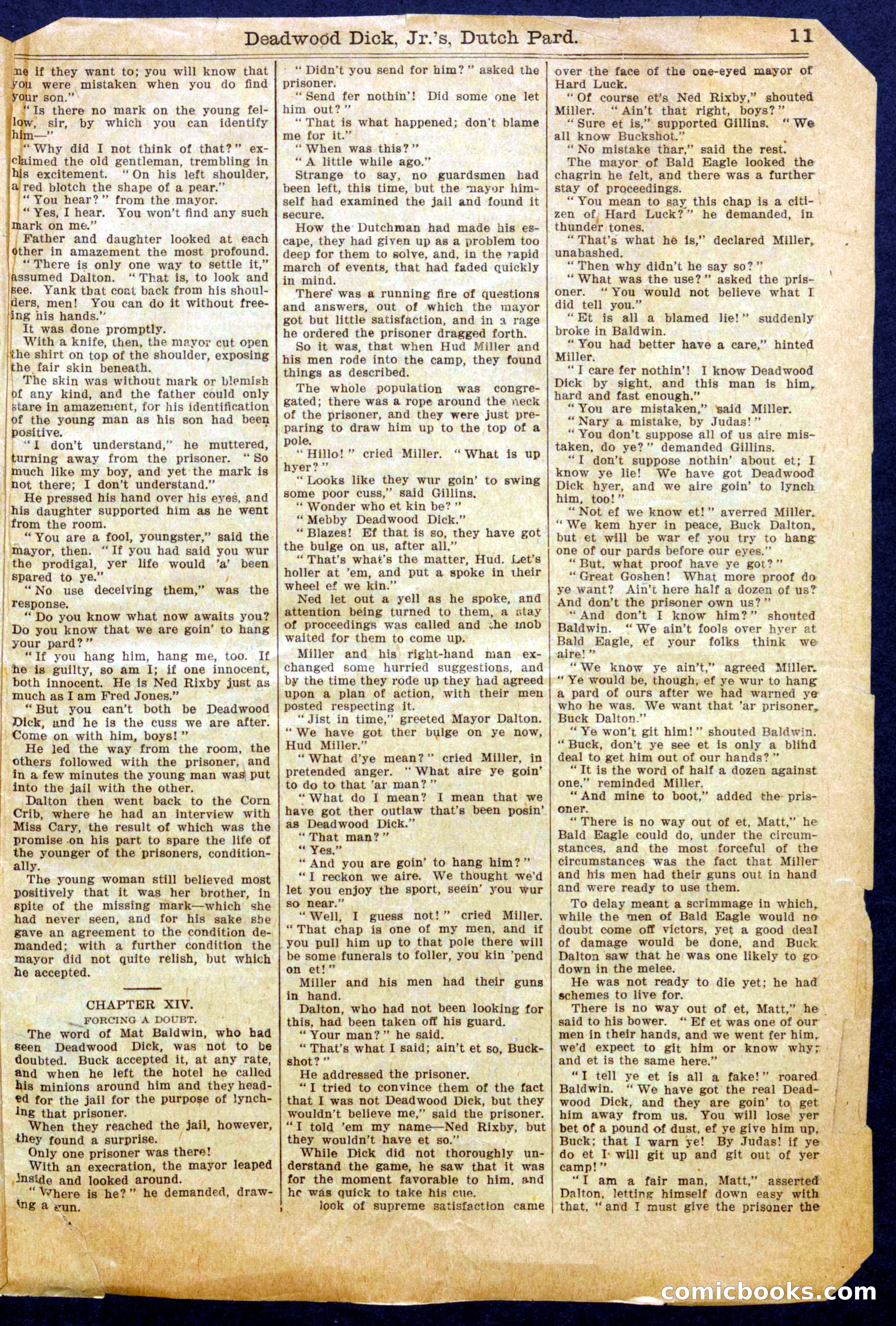 Beadle's Half Dime Library No. 1011 — page 11 of 16