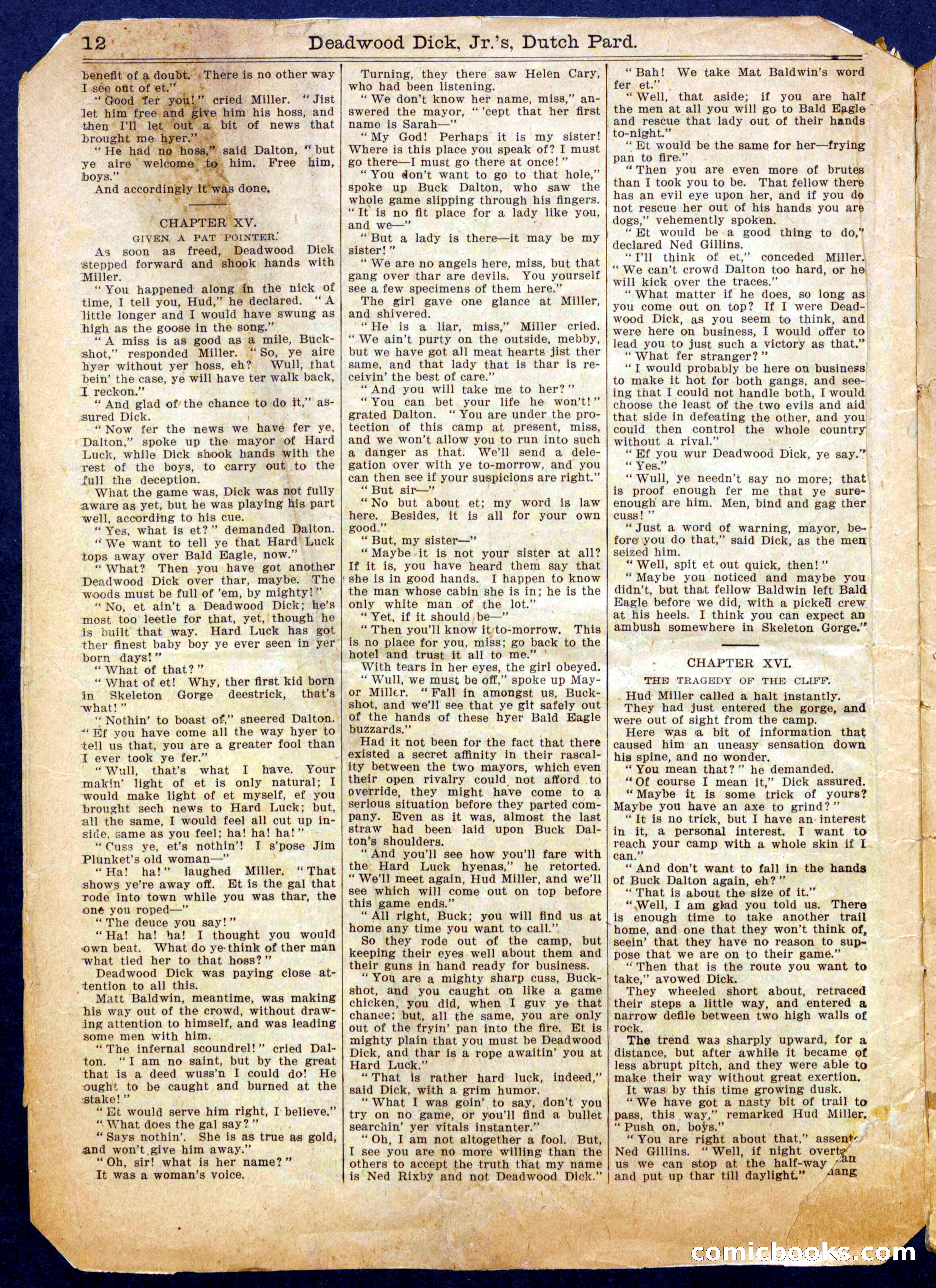 Beadle's Half Dime Library No. 1011 — page 12 of 16