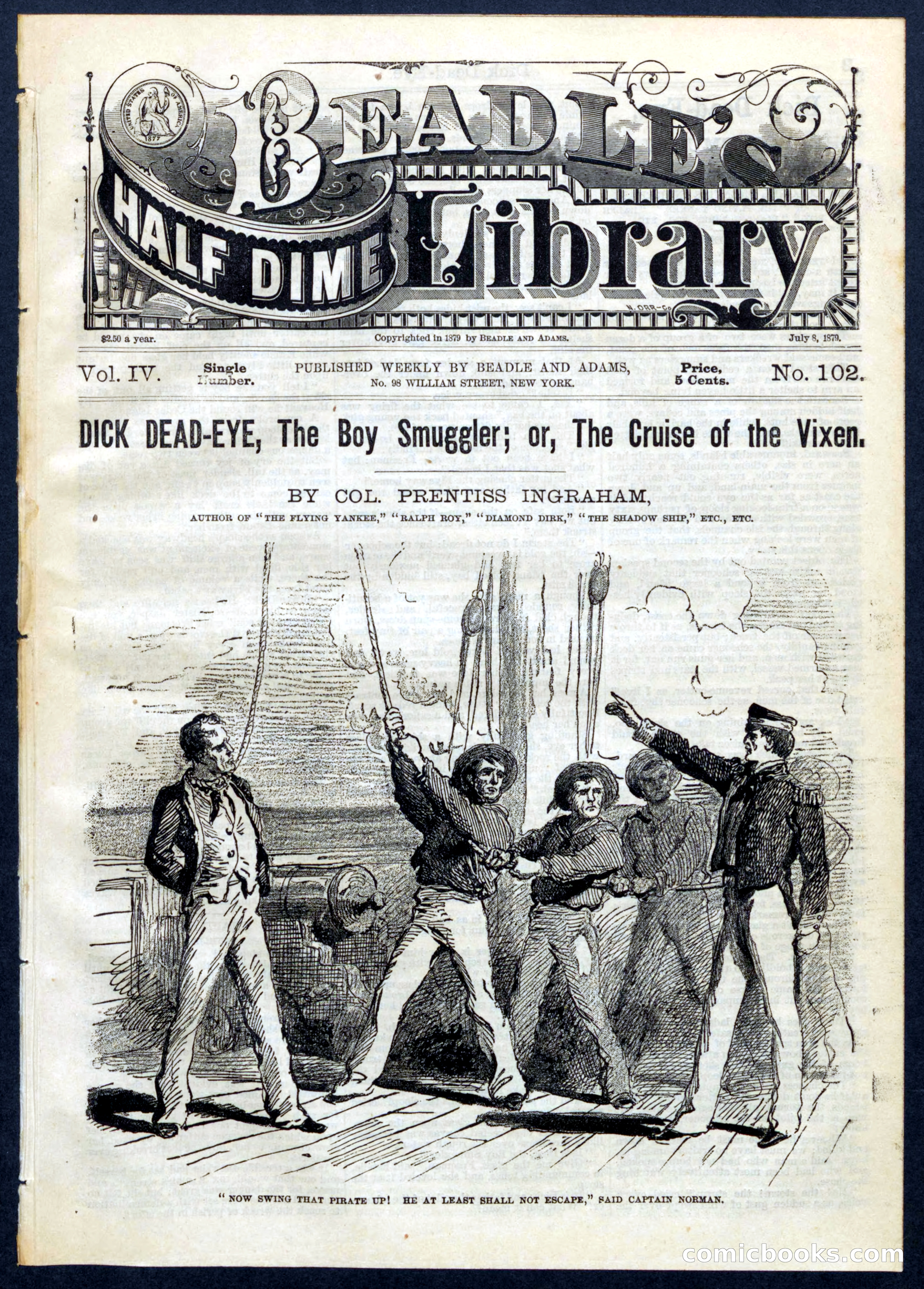 Beadle's Half Dime Library No. 102 — page 1 of 16