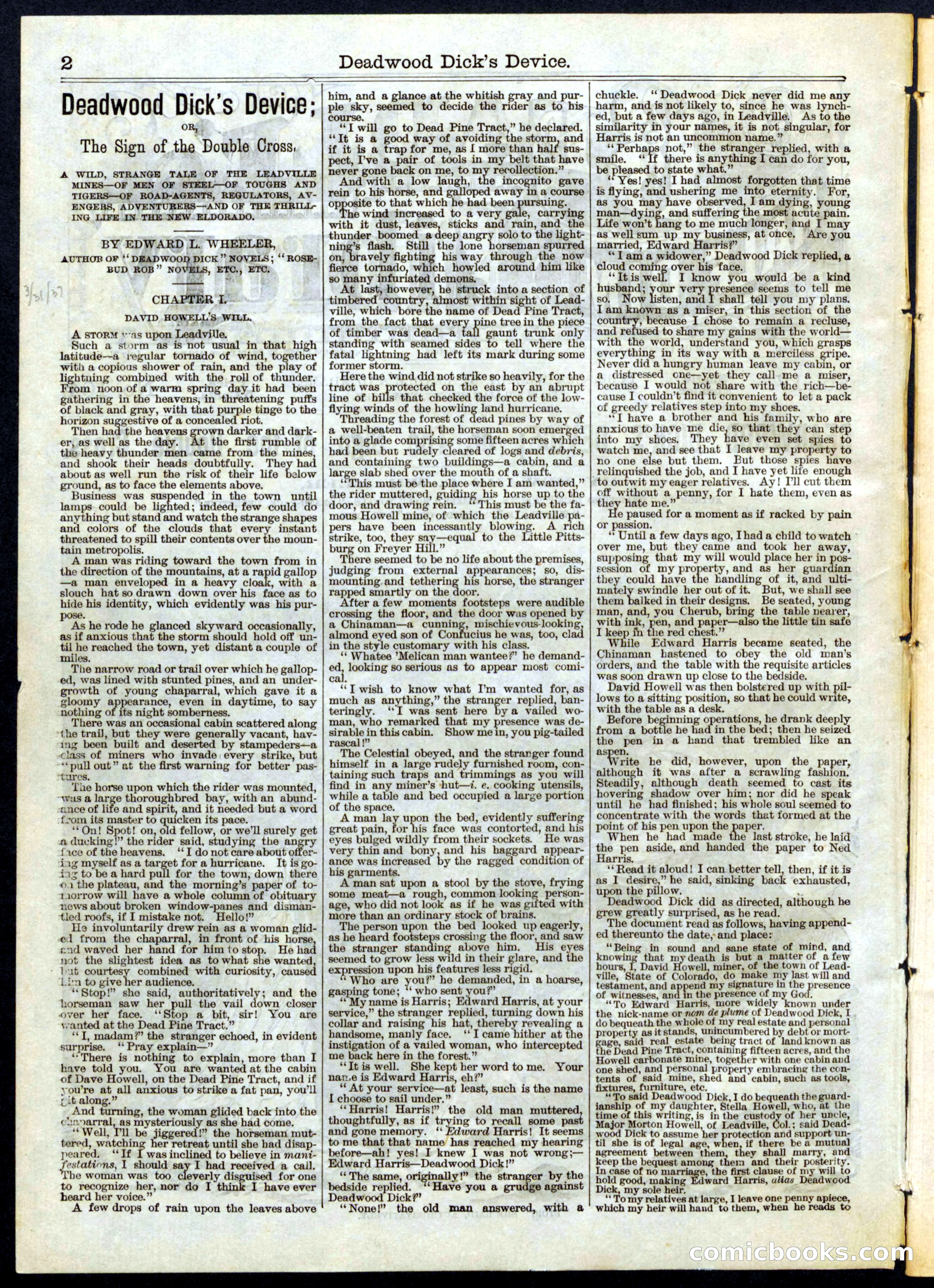Beadle's Half Dime Library, No. 104 — page 2 of 16