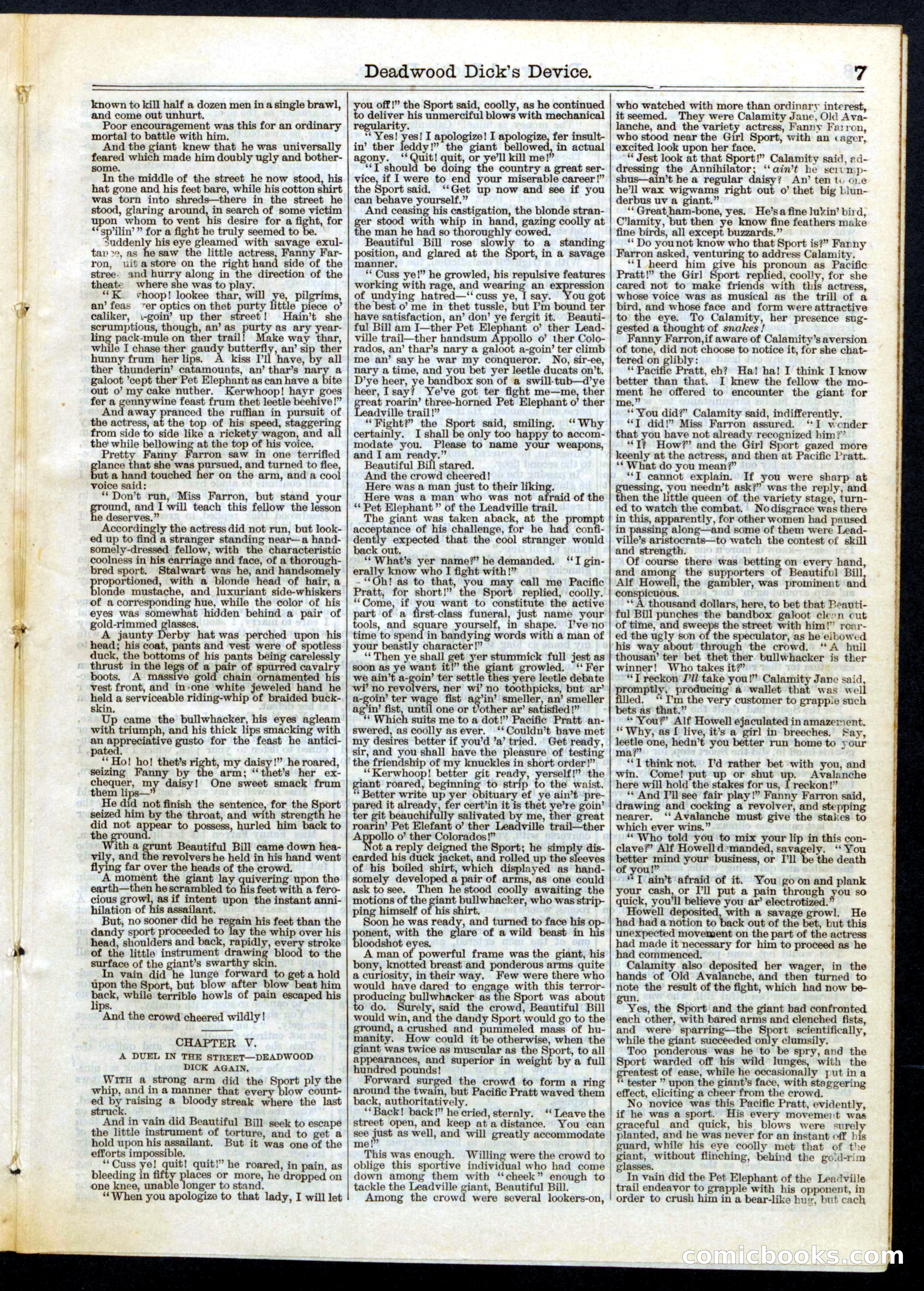 Beadle's Half Dime Library, No. 104 — page 7 of 16