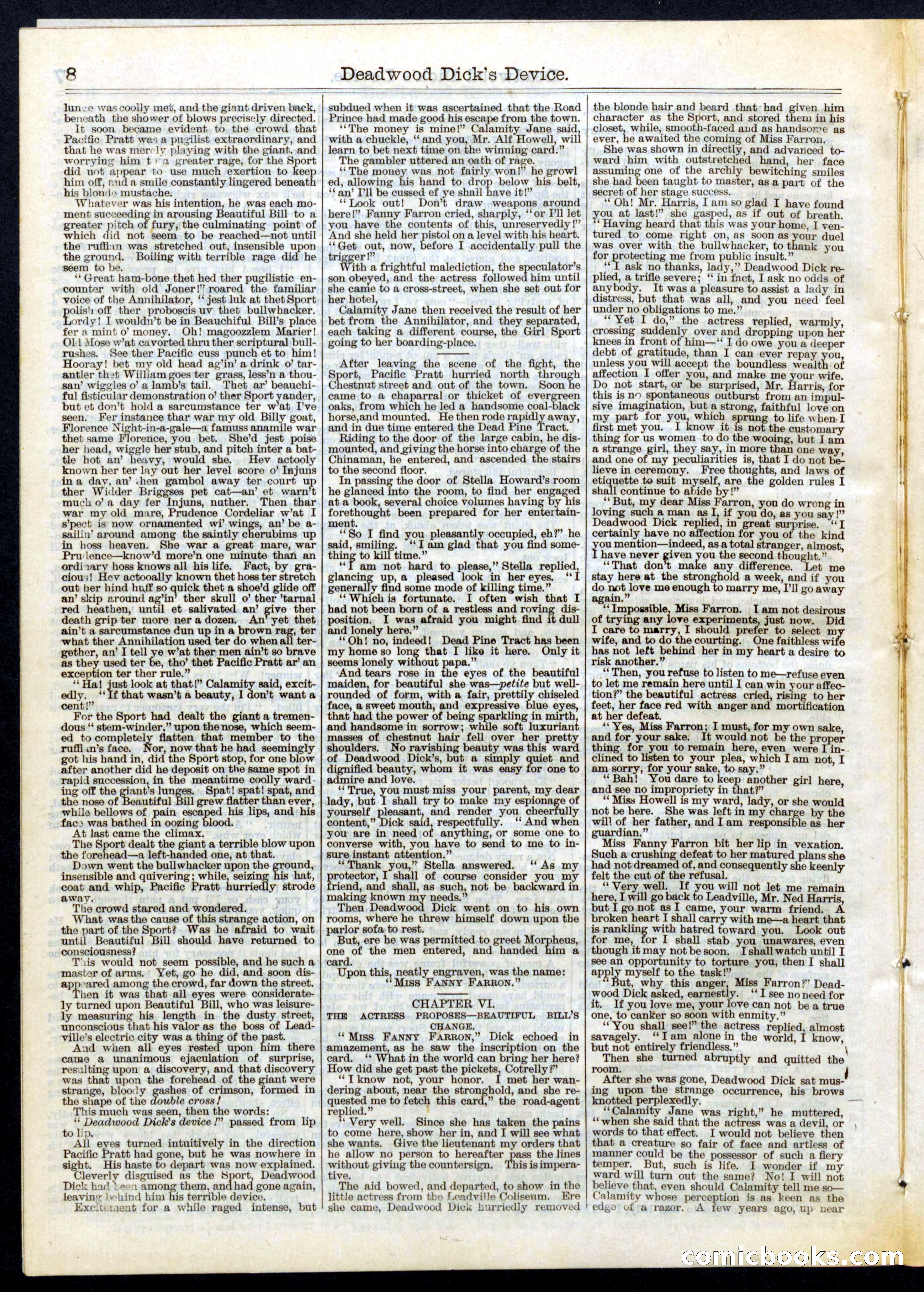 Beadle's Half Dime Library, No. 104 — page 8 of 16
