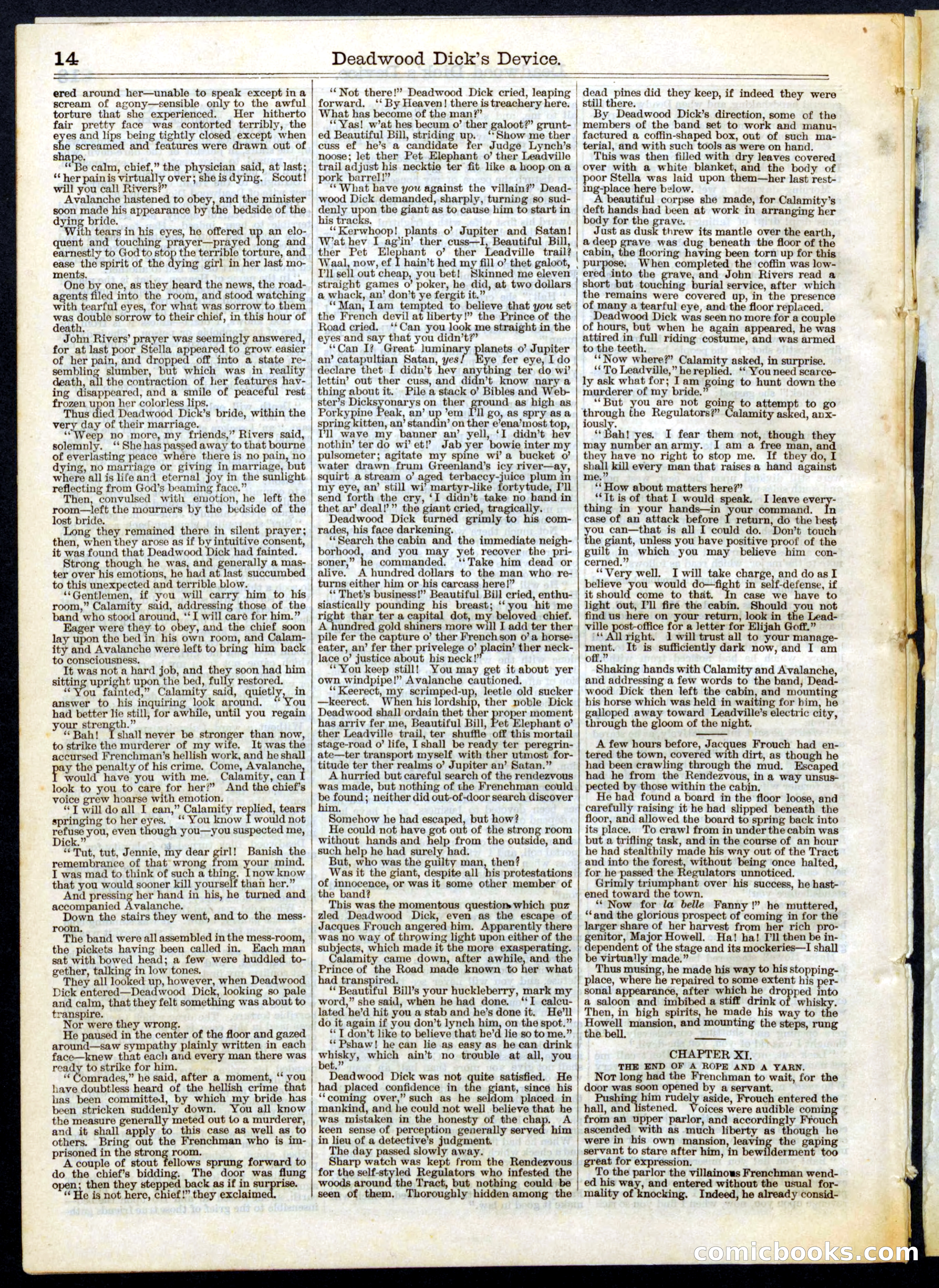 Beadle's Half Dime Library, No. 104 — page 14 of 16
