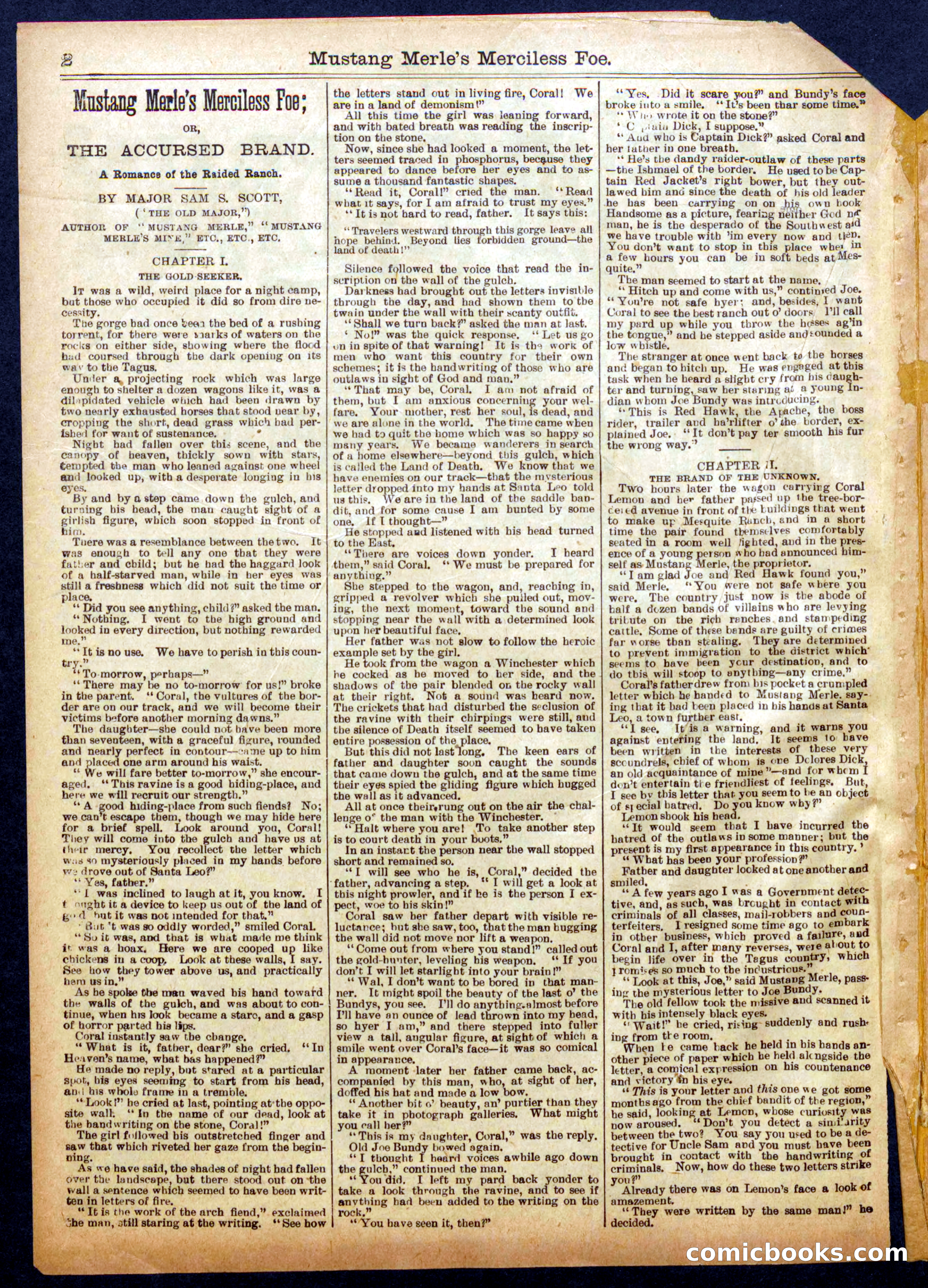 Beadle's Half Dime Library No. 1054 — page 2 of 16