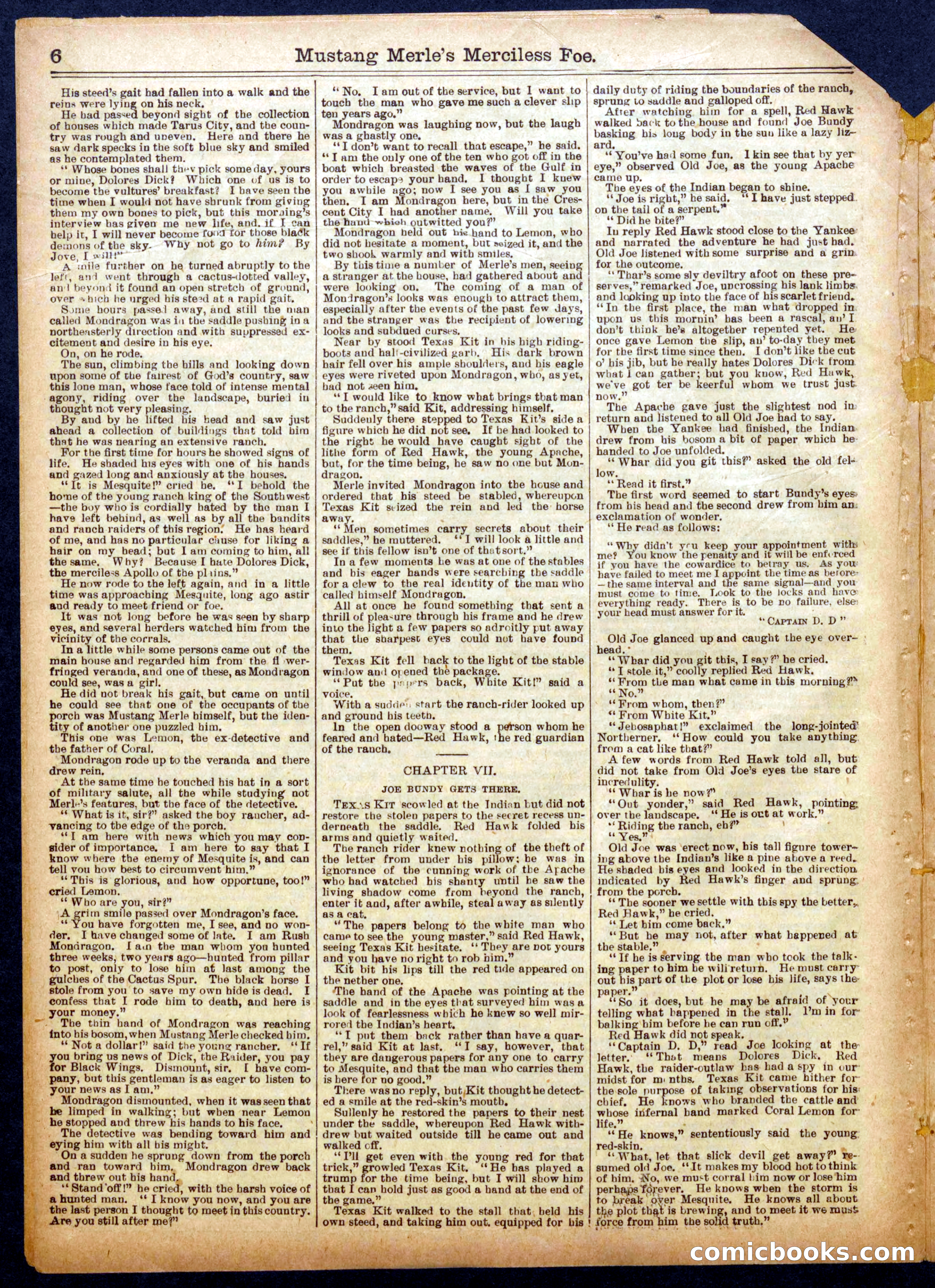 Beadle's Half Dime Library No. 1054 — page 6 of 16