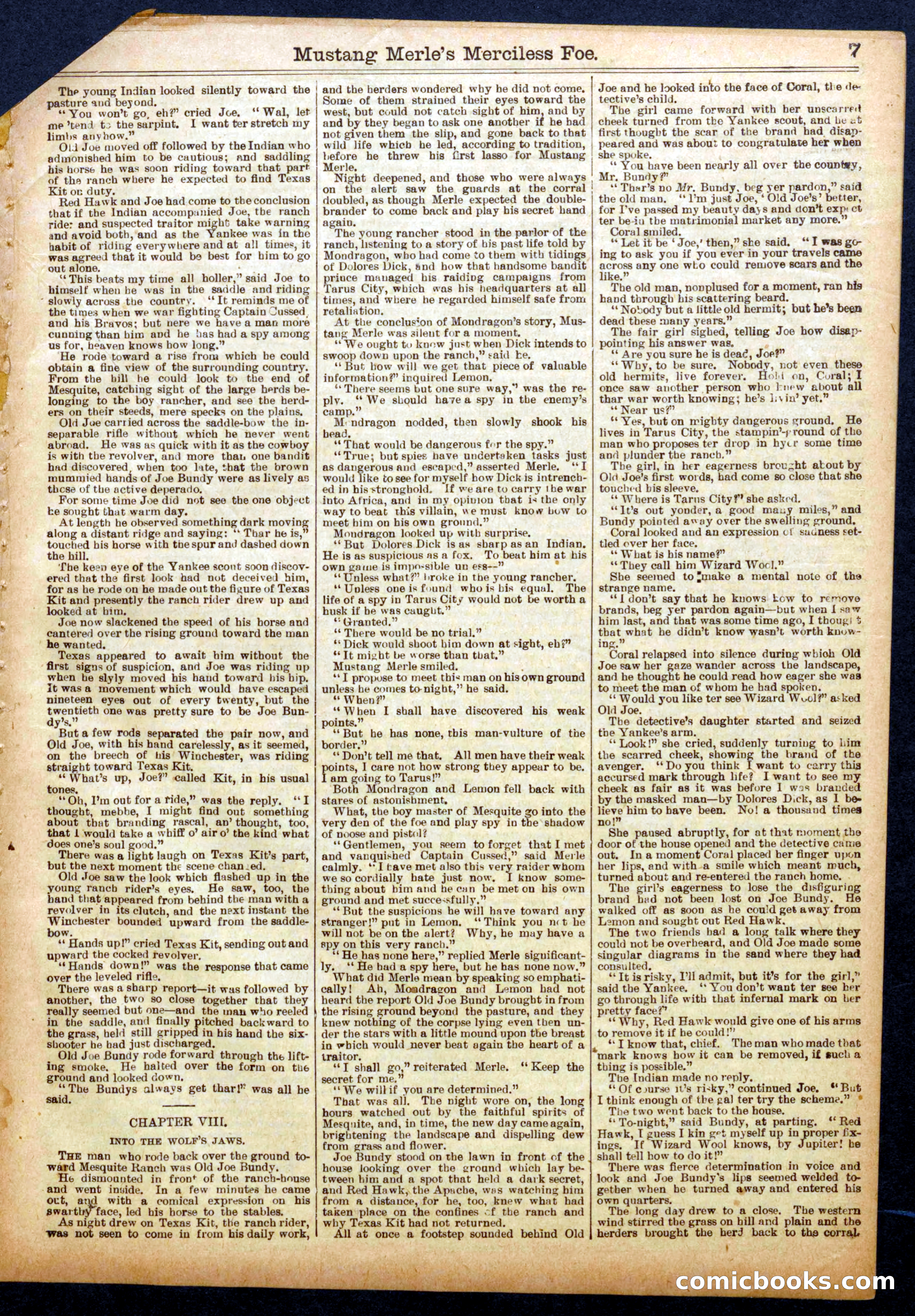 Beadle's Half Dime Library No. 1054 — page 7 of 16