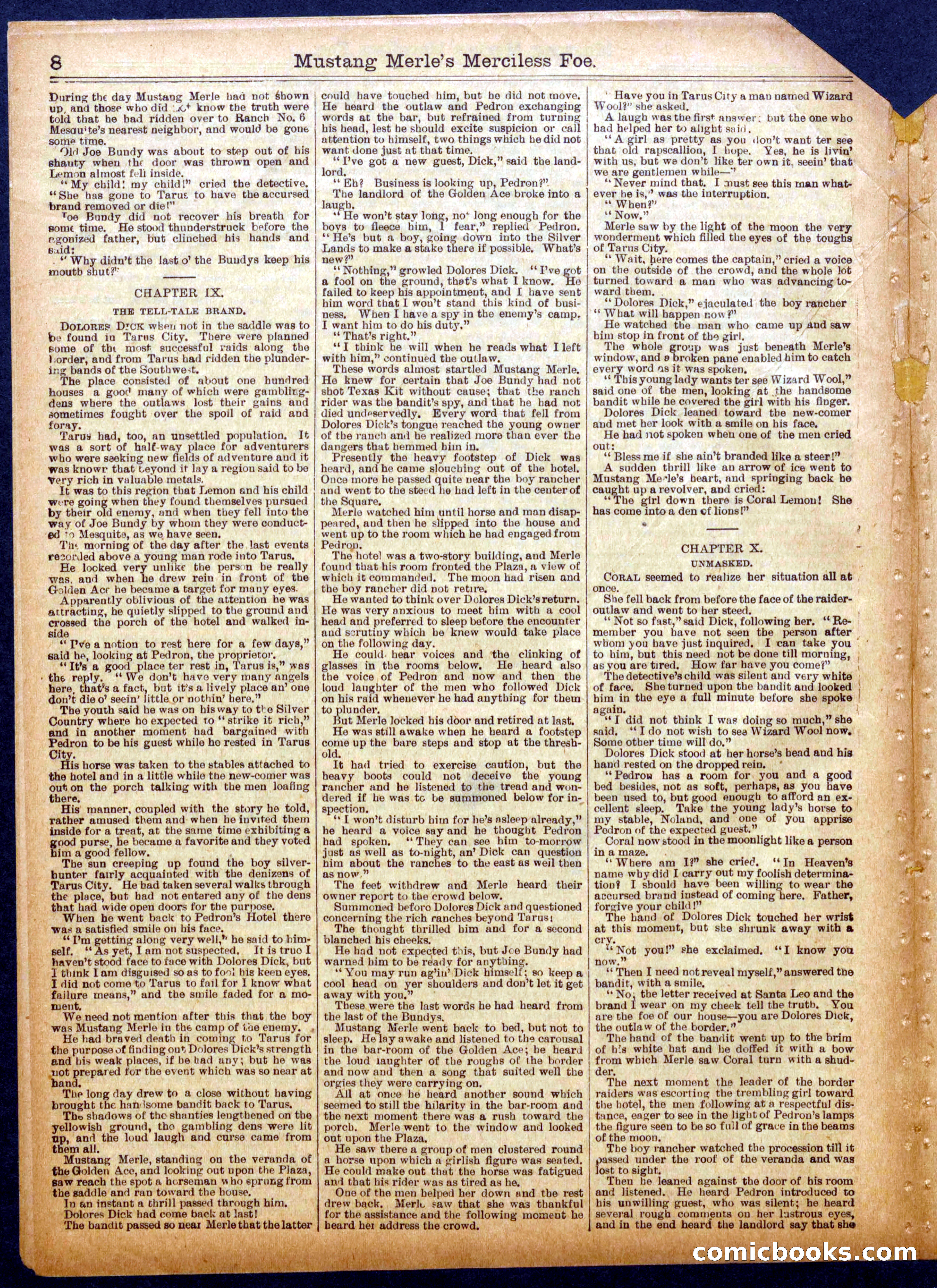Beadle's Half Dime Library No. 1054 — page 8 of 16