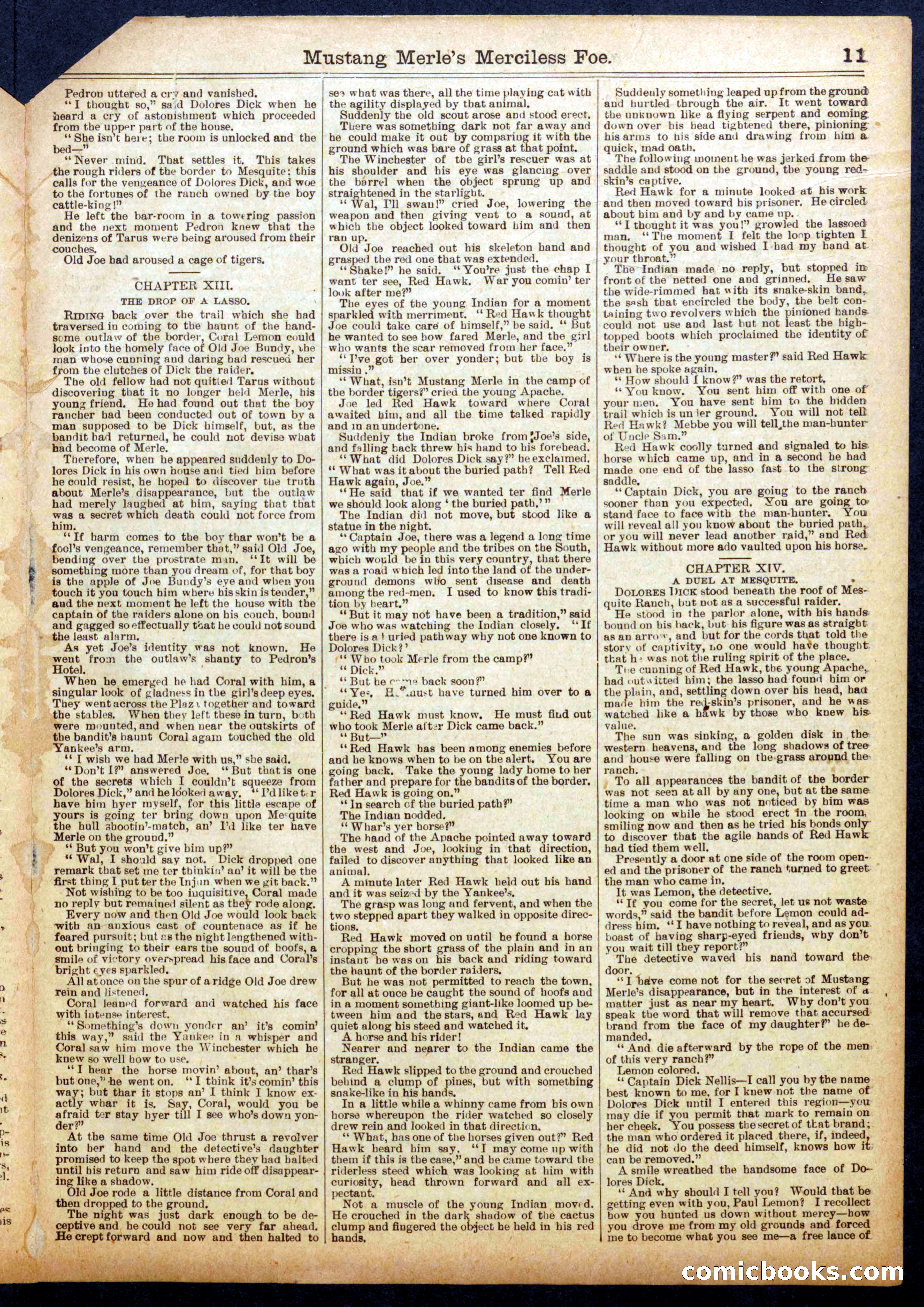 Beadle's Half Dime Library No. 1054 — page 11 of 16