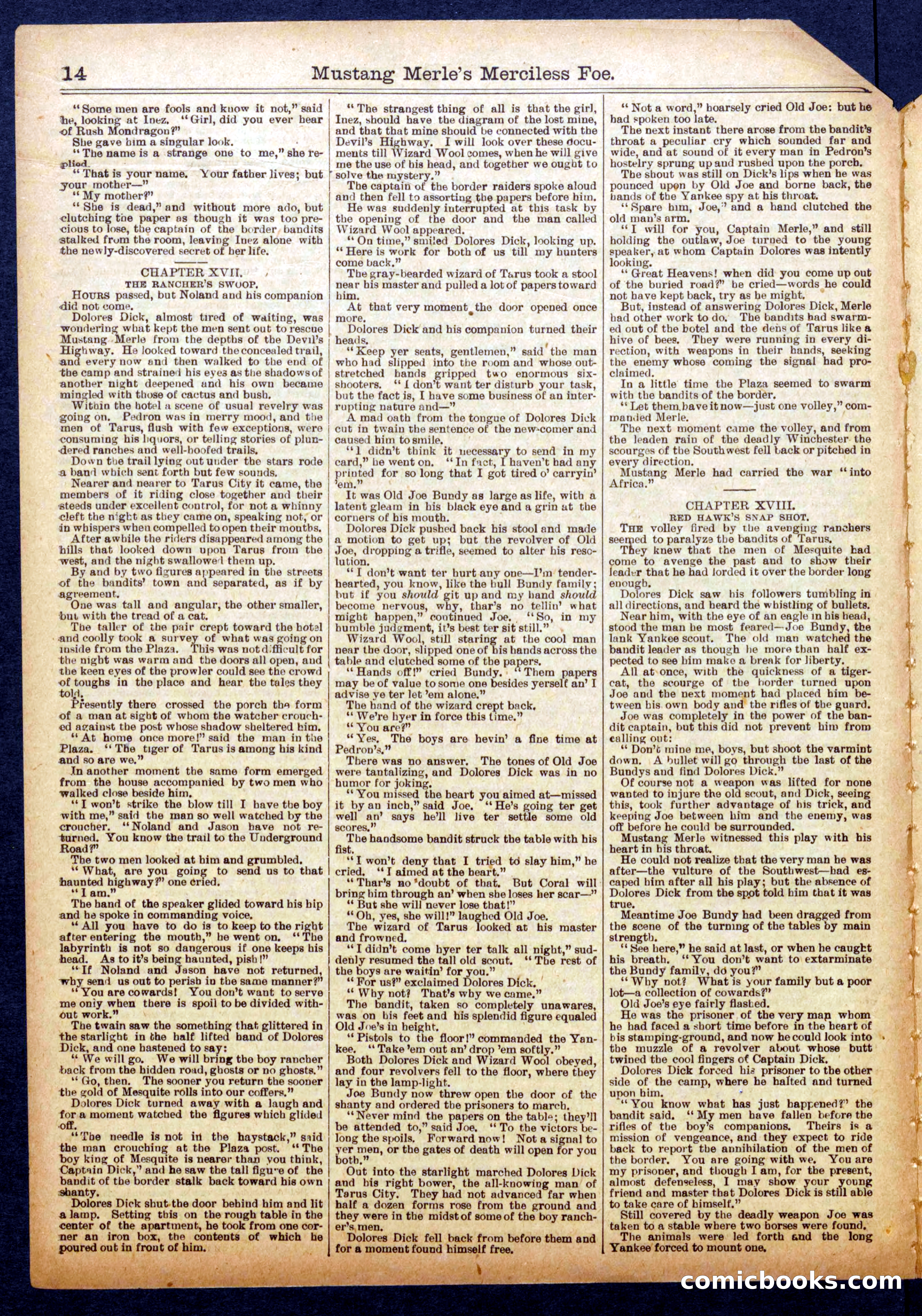 Beadle's Half Dime Library No. 1054 — page 14 of 16