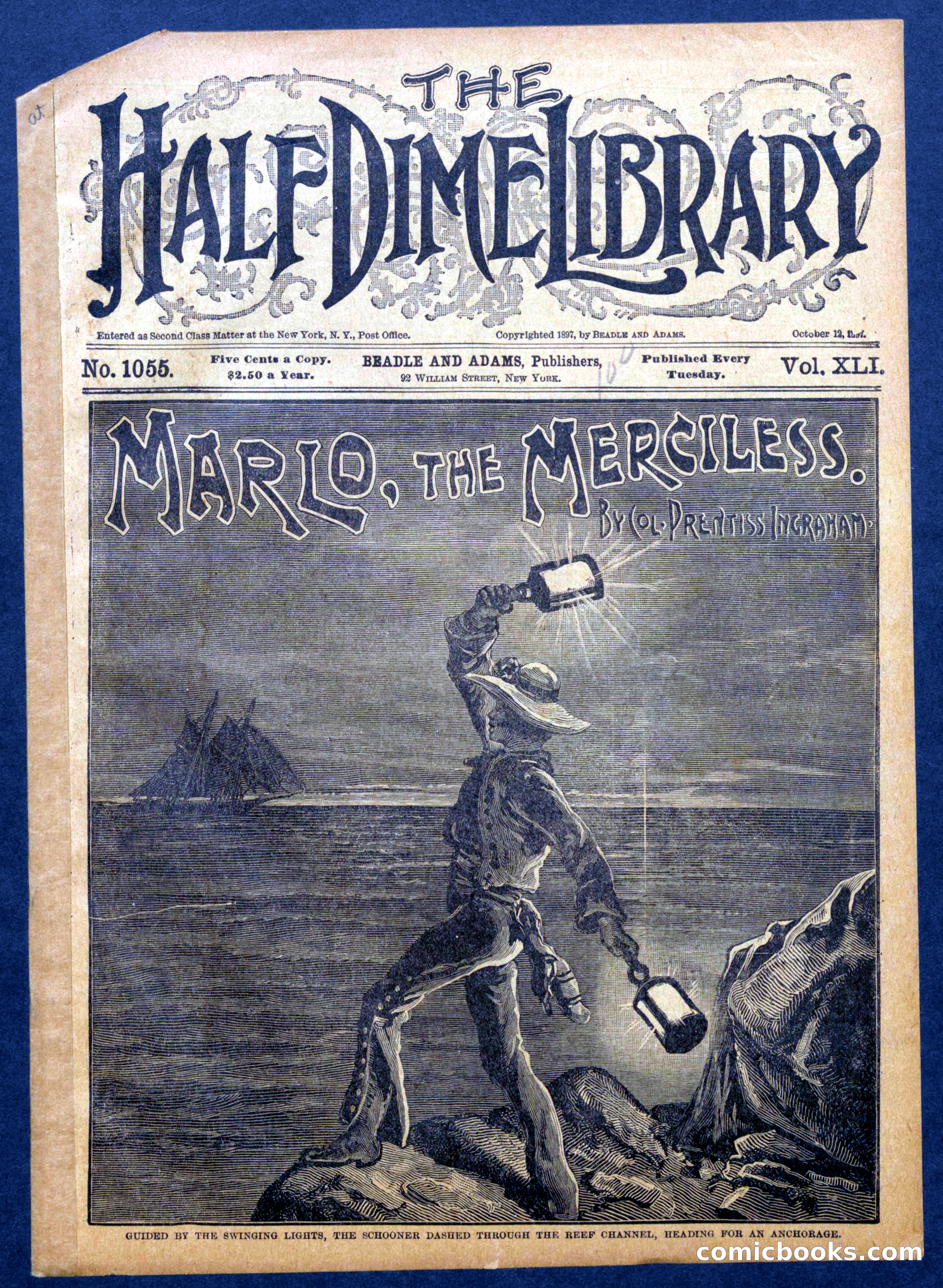 Beadle's Half Dime Library No. 1055 — page 1 of 16