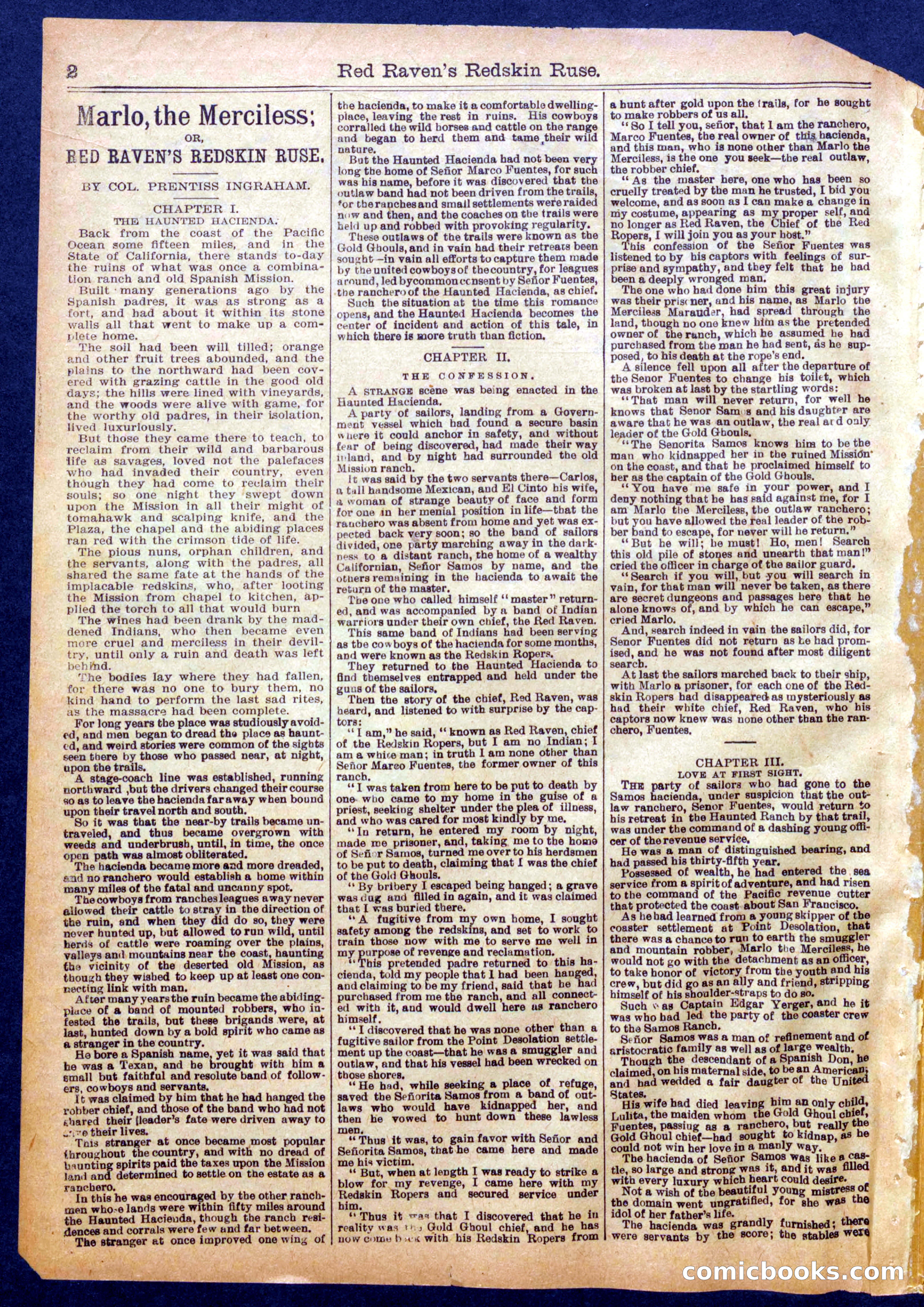 Beadle's Half Dime Library No. 1055 — page 2 of 16