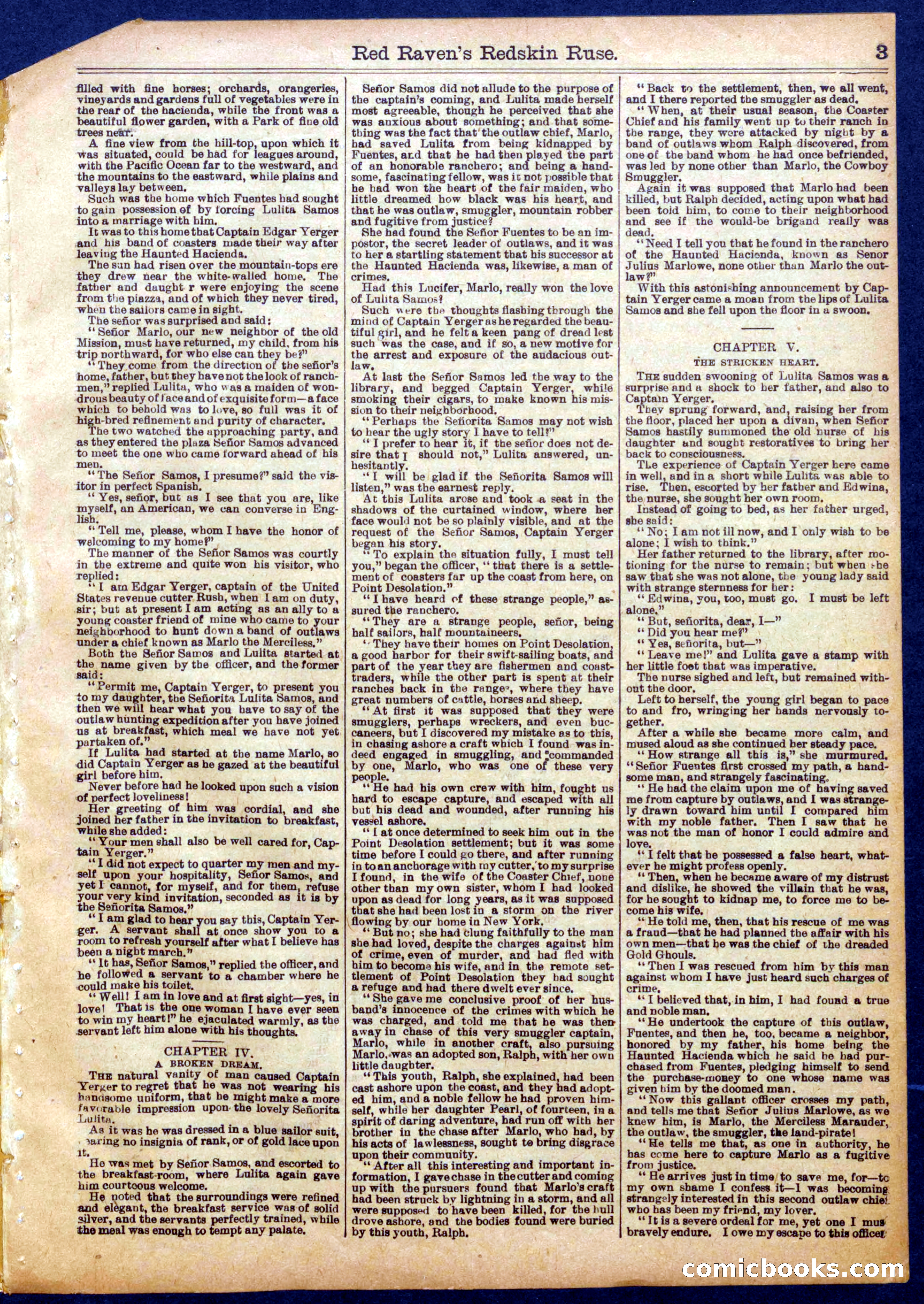 Beadle's Half Dime Library No. 1055 — page 3 of 16