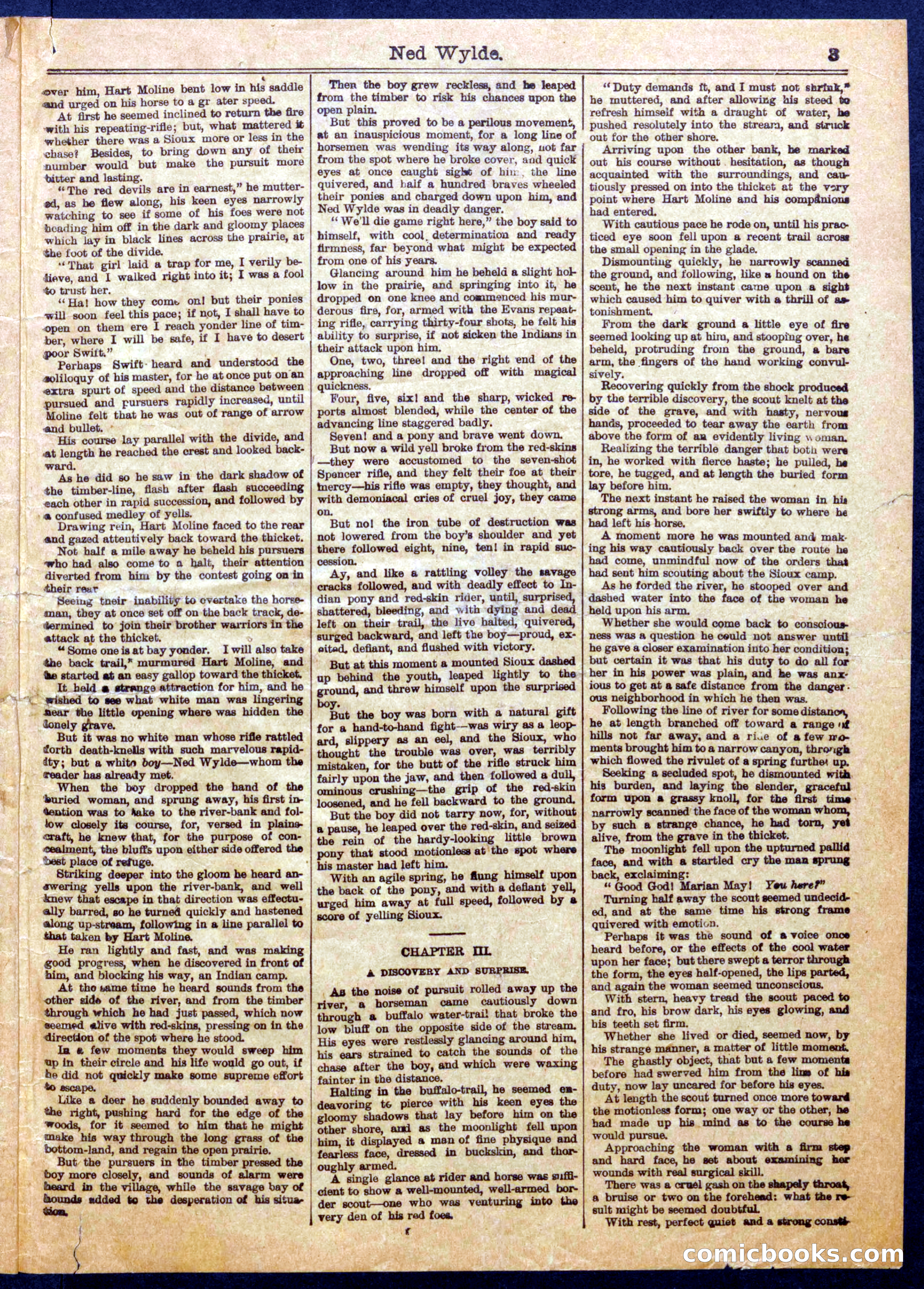 Beadle's Half Dime Library No. 1059 — page 3 of 16